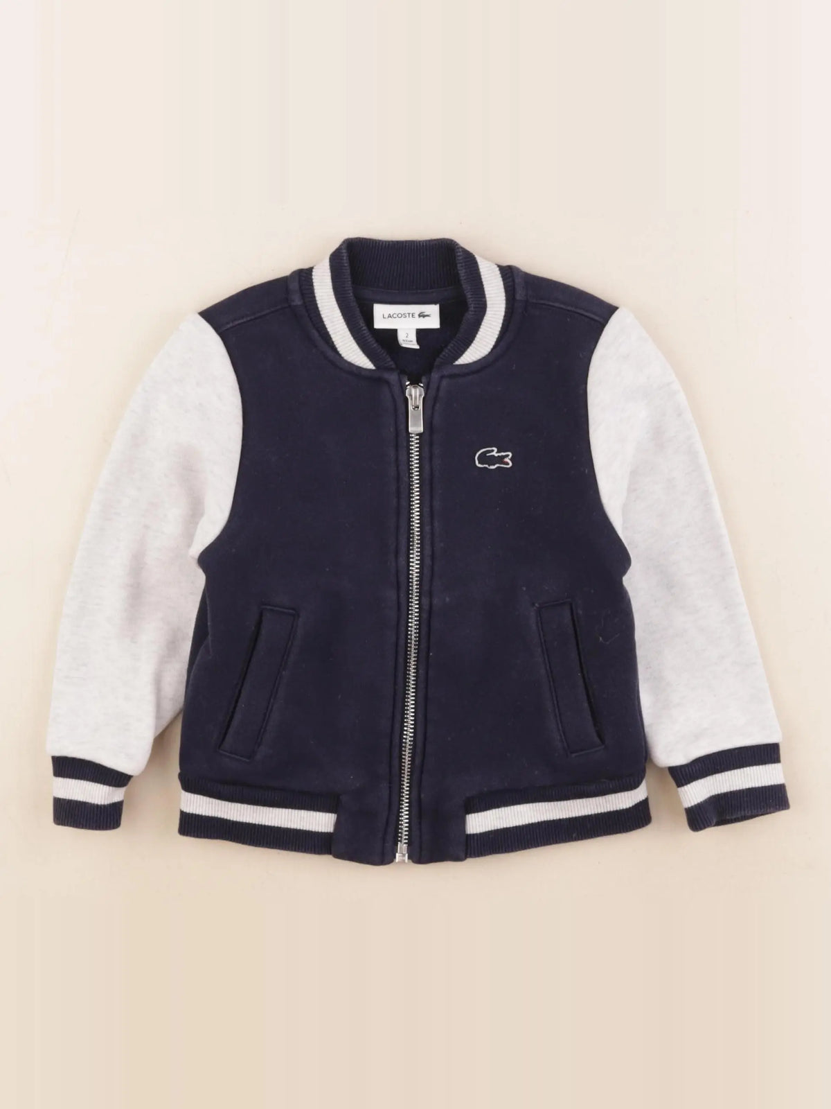 Lacoste - sweat bleu, gris - 2 ans