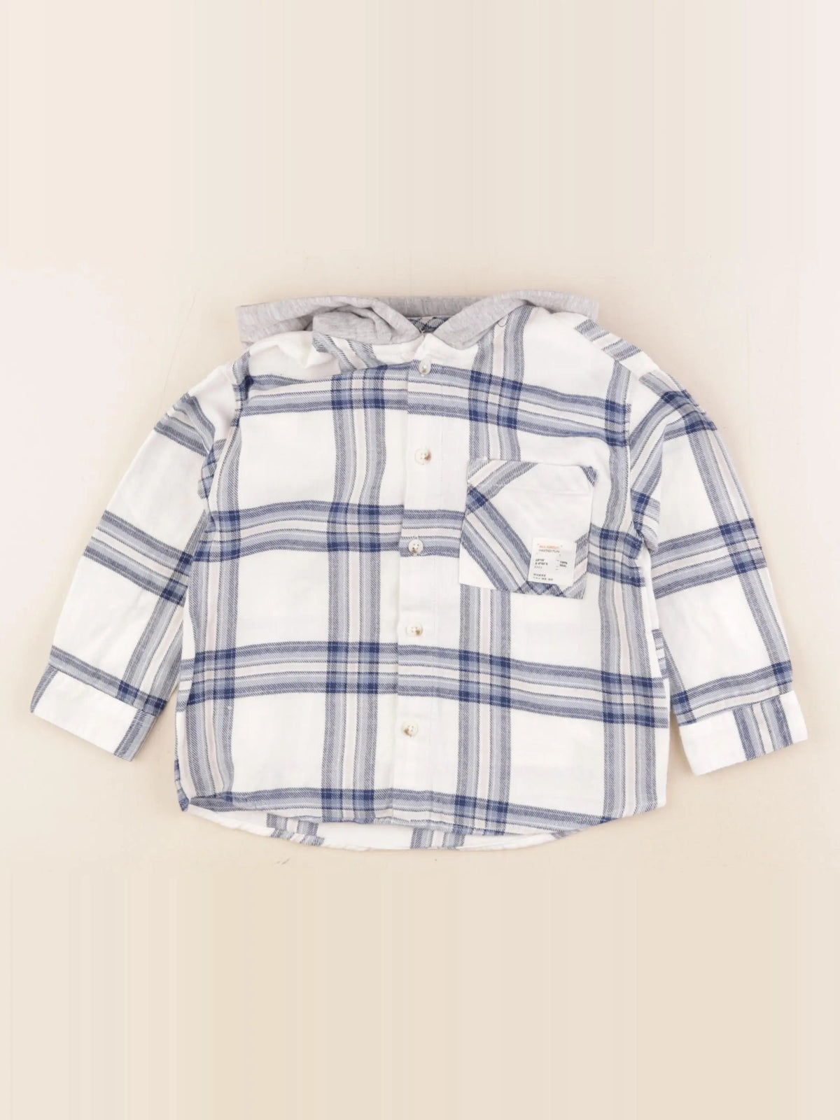 Zara - chemise bleu, blanc - 18/24 mois