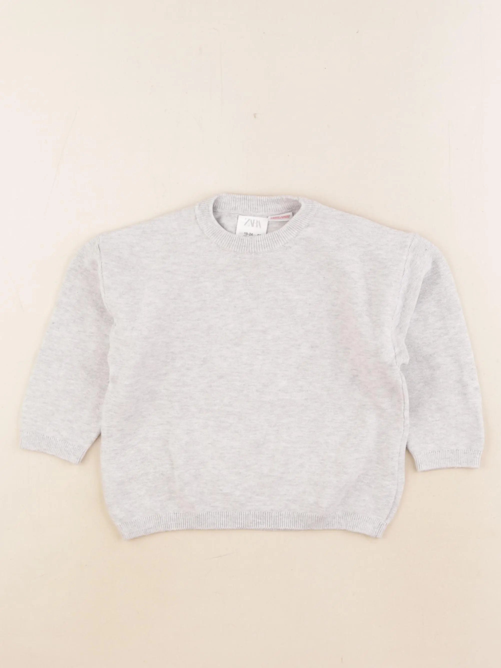 Zara - pull gris - 18/24 mois