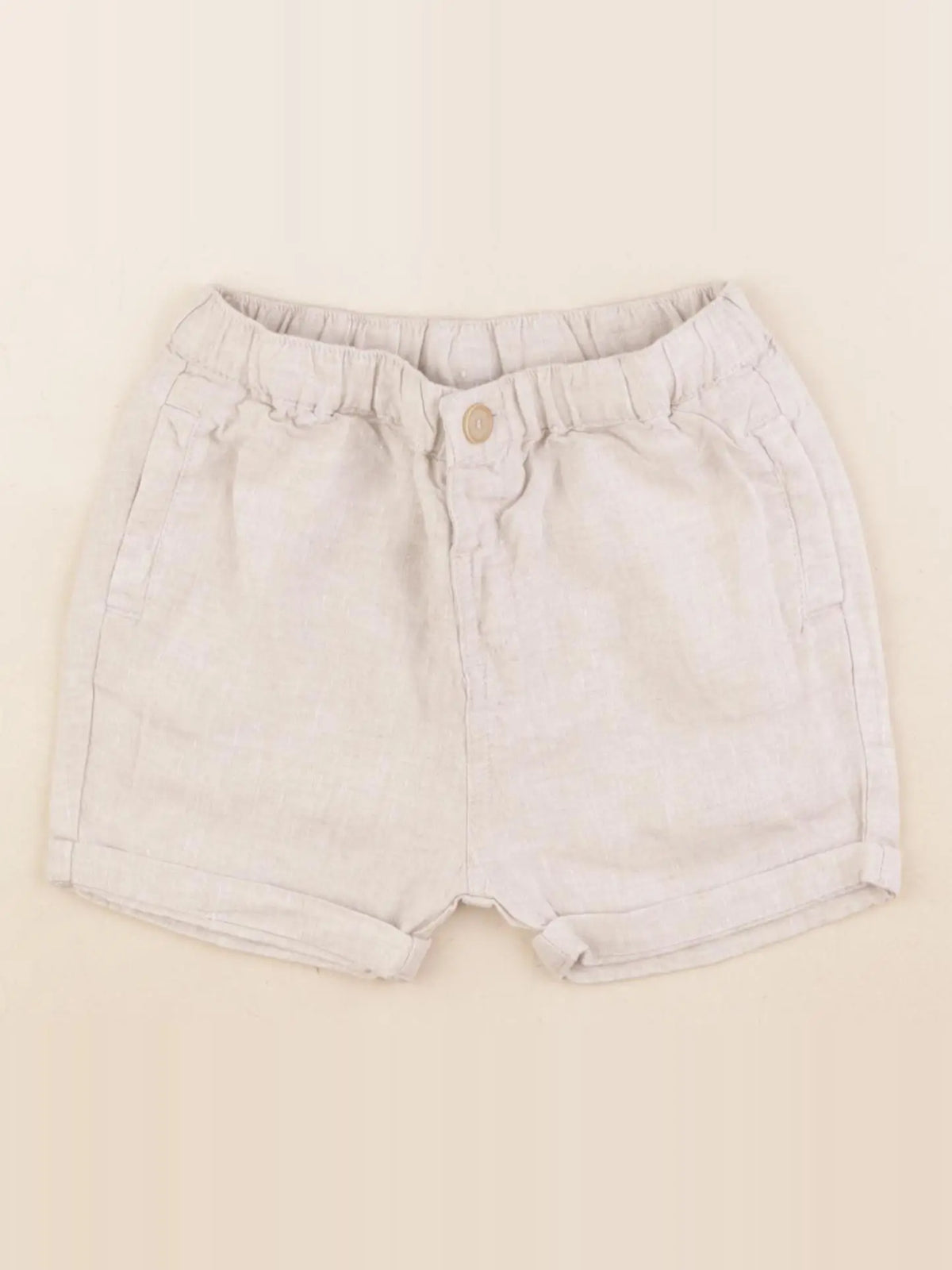 Zara - short beige - 12/18 mois