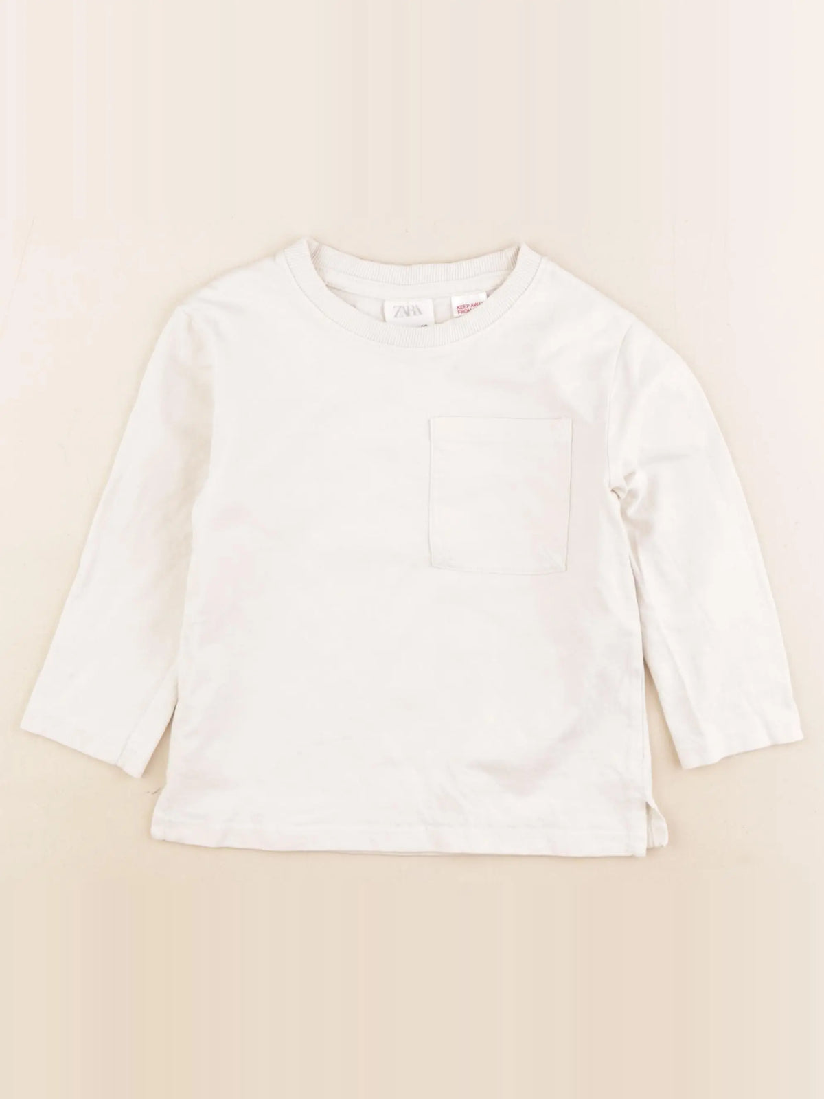 Zara - tee-shirt beige - 18/24 mois