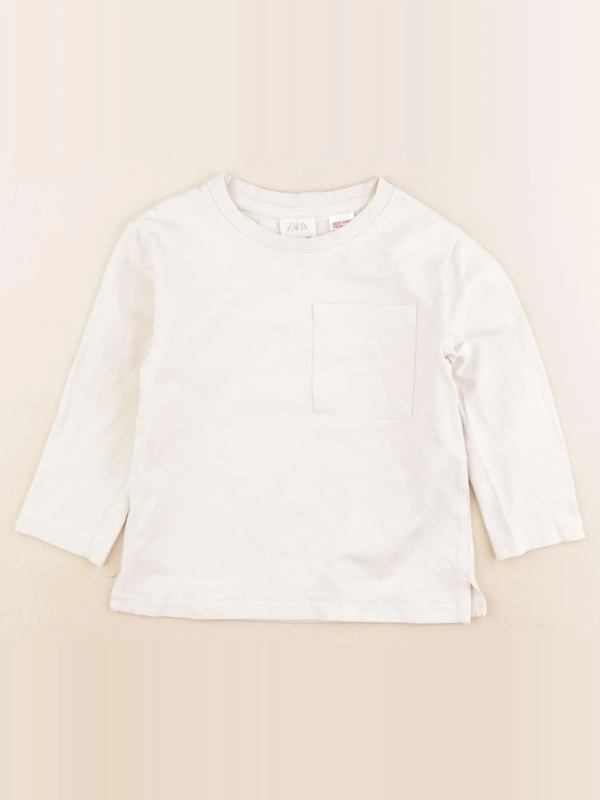 Zara - tee-shirt beige - 18/24 mois