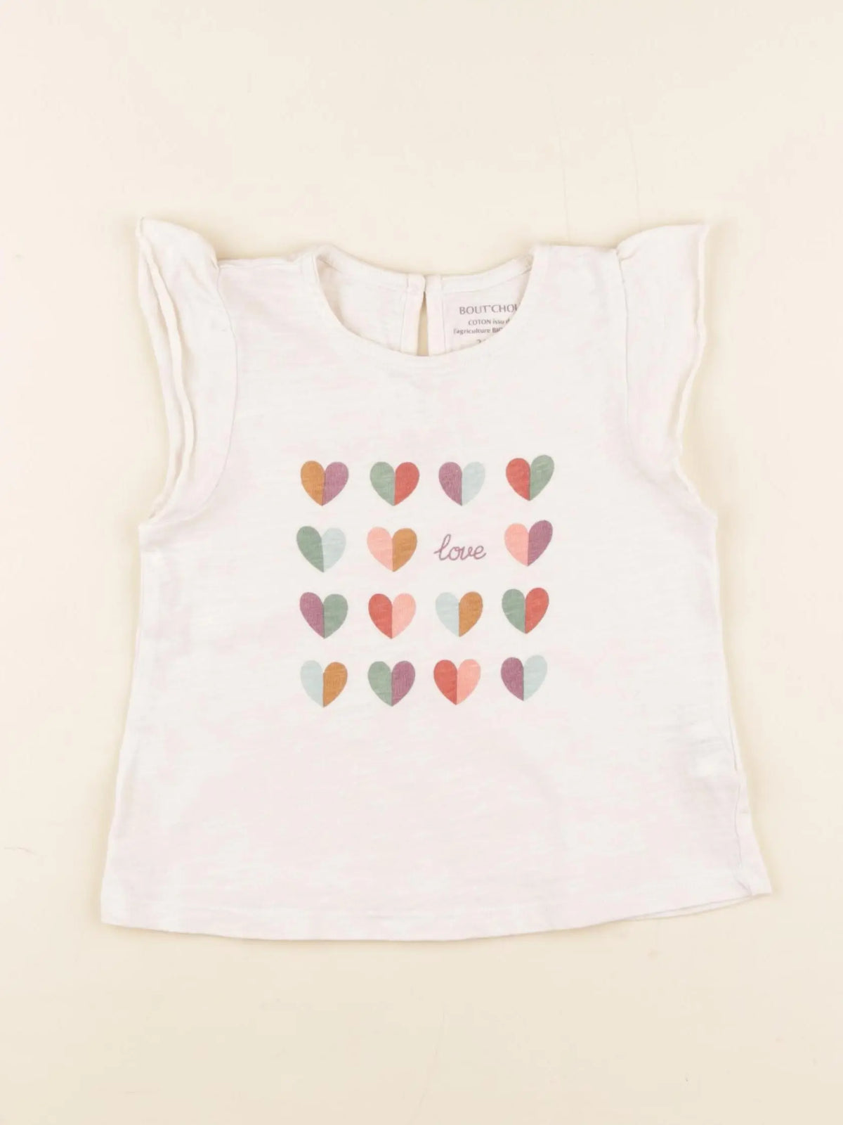 Boutchou - tee-shirt beige - 24 mois