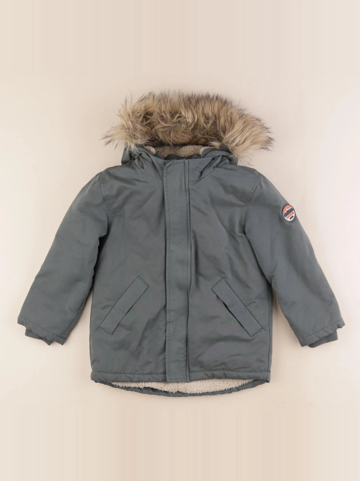 Vertbaudet - parka vert - 5 ans