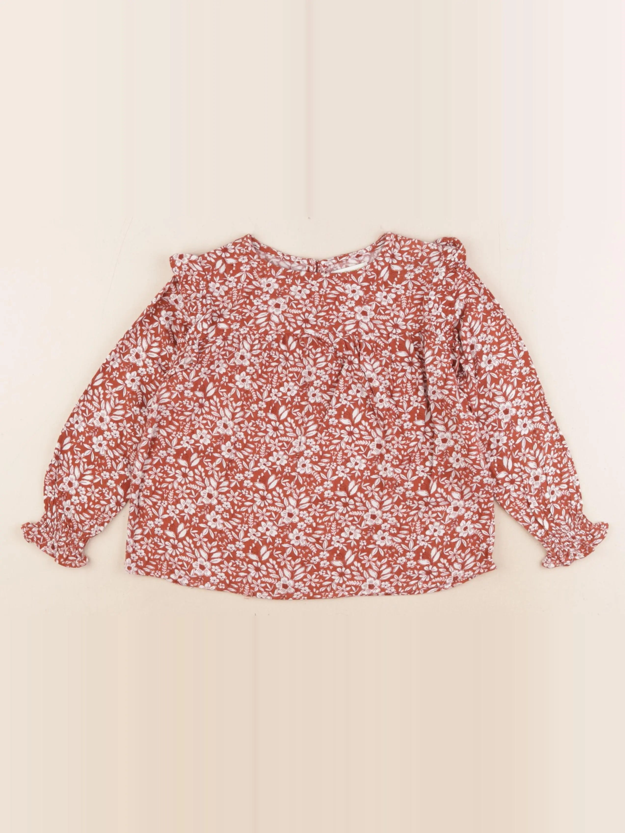 Vertbaudet - blouse marron - 4 ans