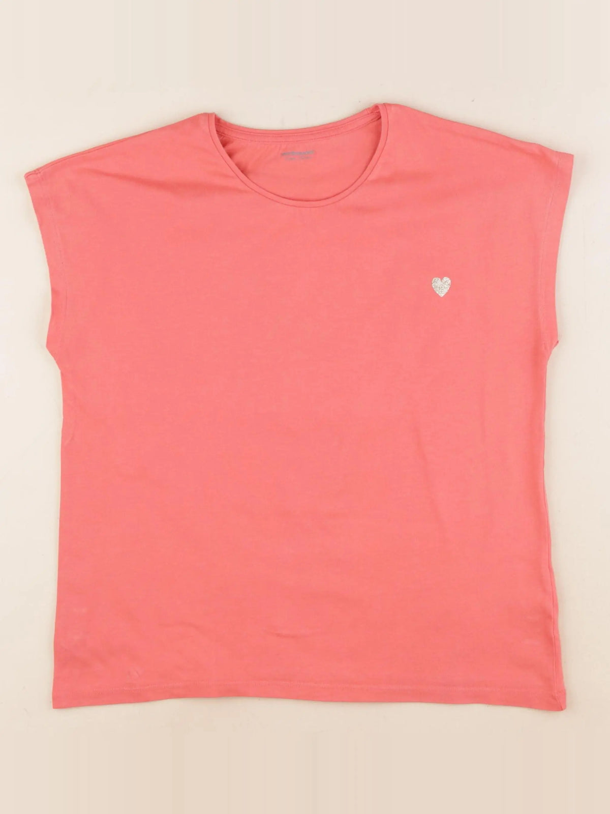 Vertbaudet - tee-shirt rose, or - 12 ans