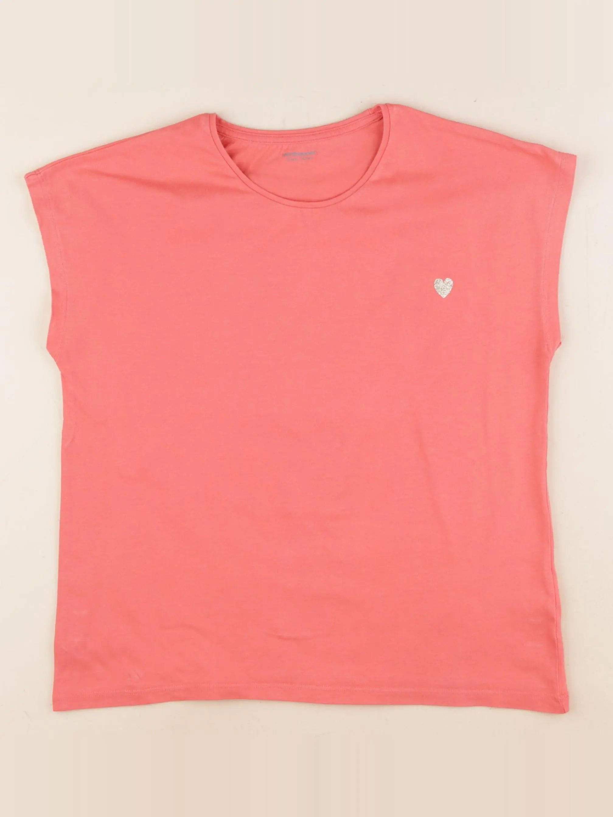 Vertbaudet - tee-shirt rose, or - 12 ans
