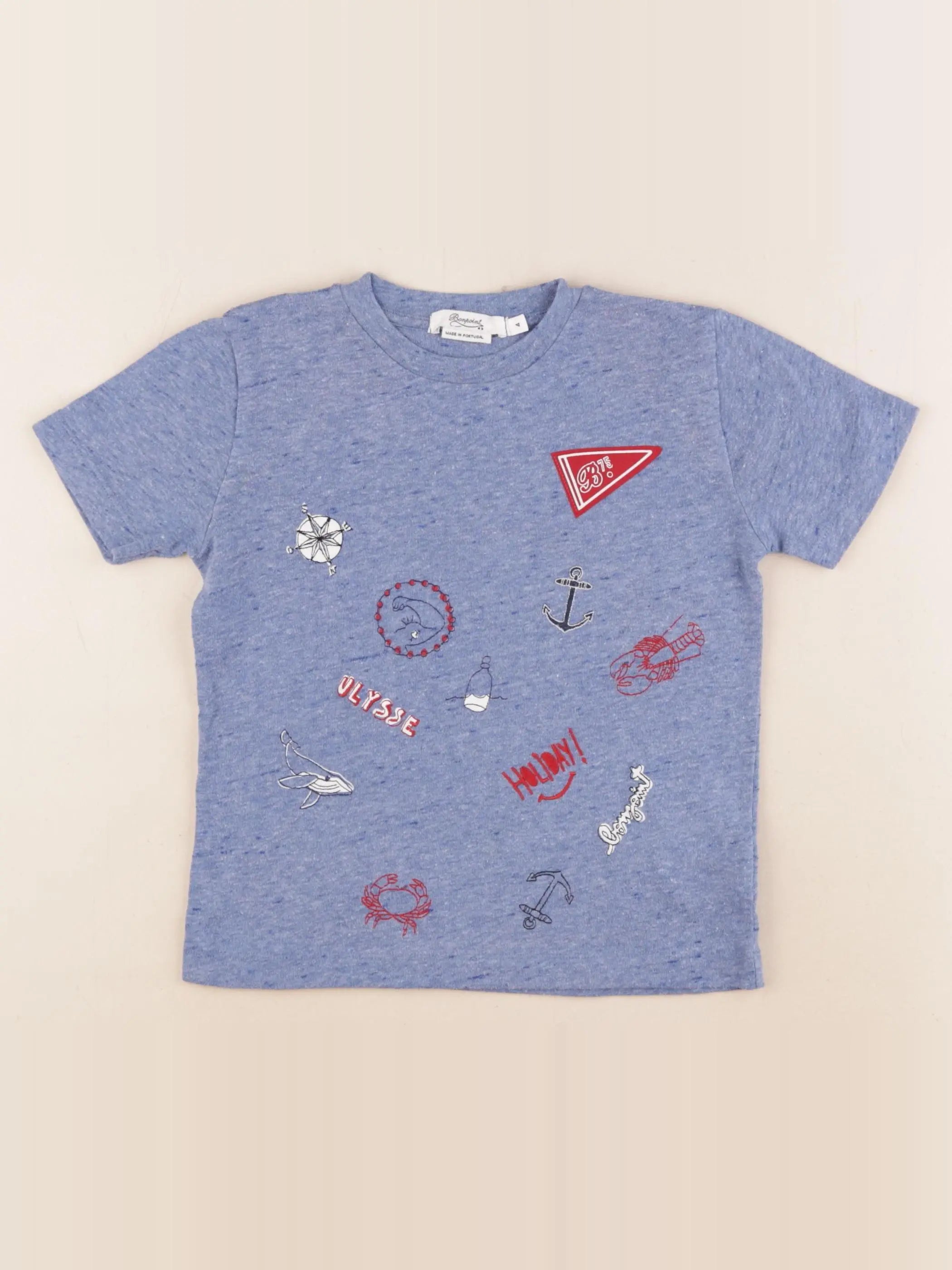 Bonpoint - tee-shirt bleu - 4 ans