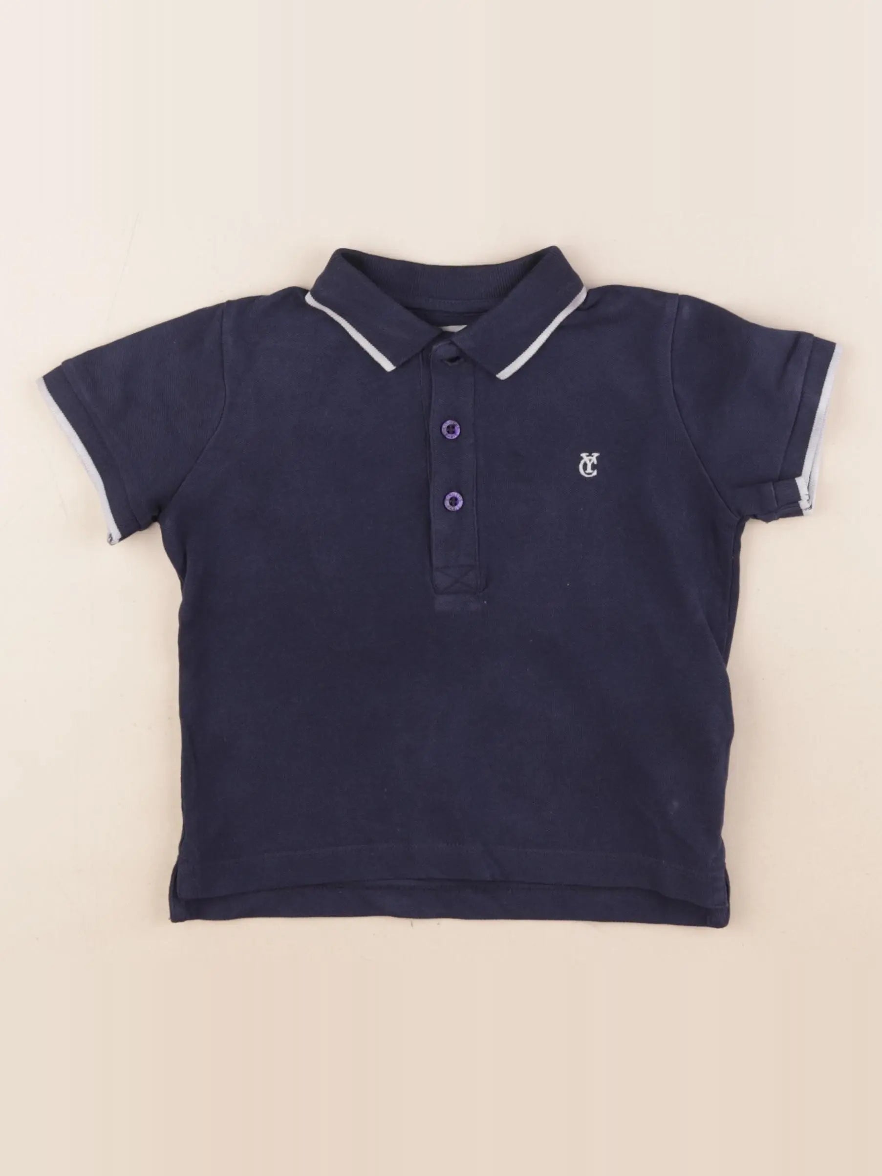Cyrillus - polo bleu - 36 mois