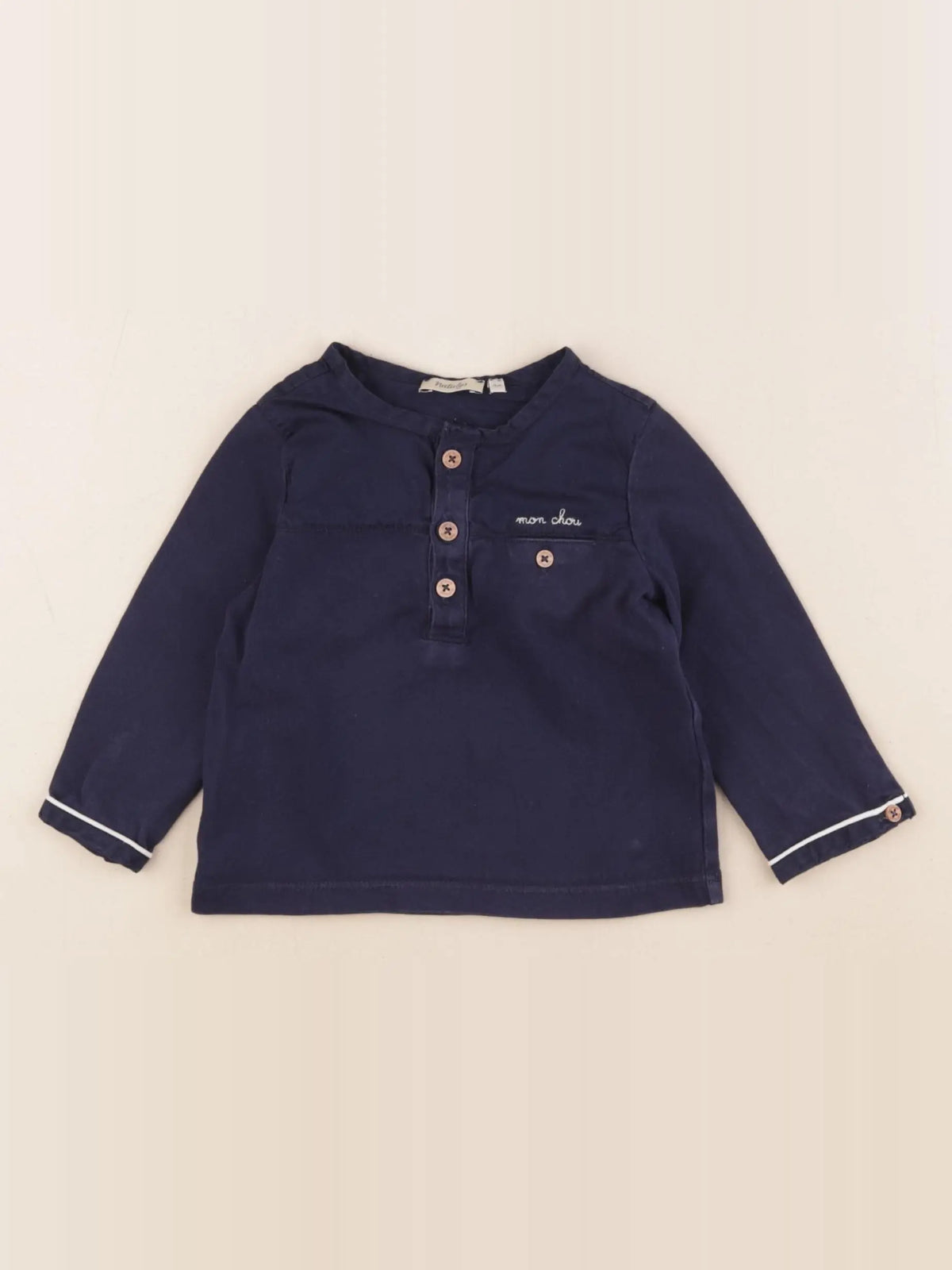 Natalys - tee-shirt bleu - 9 mois