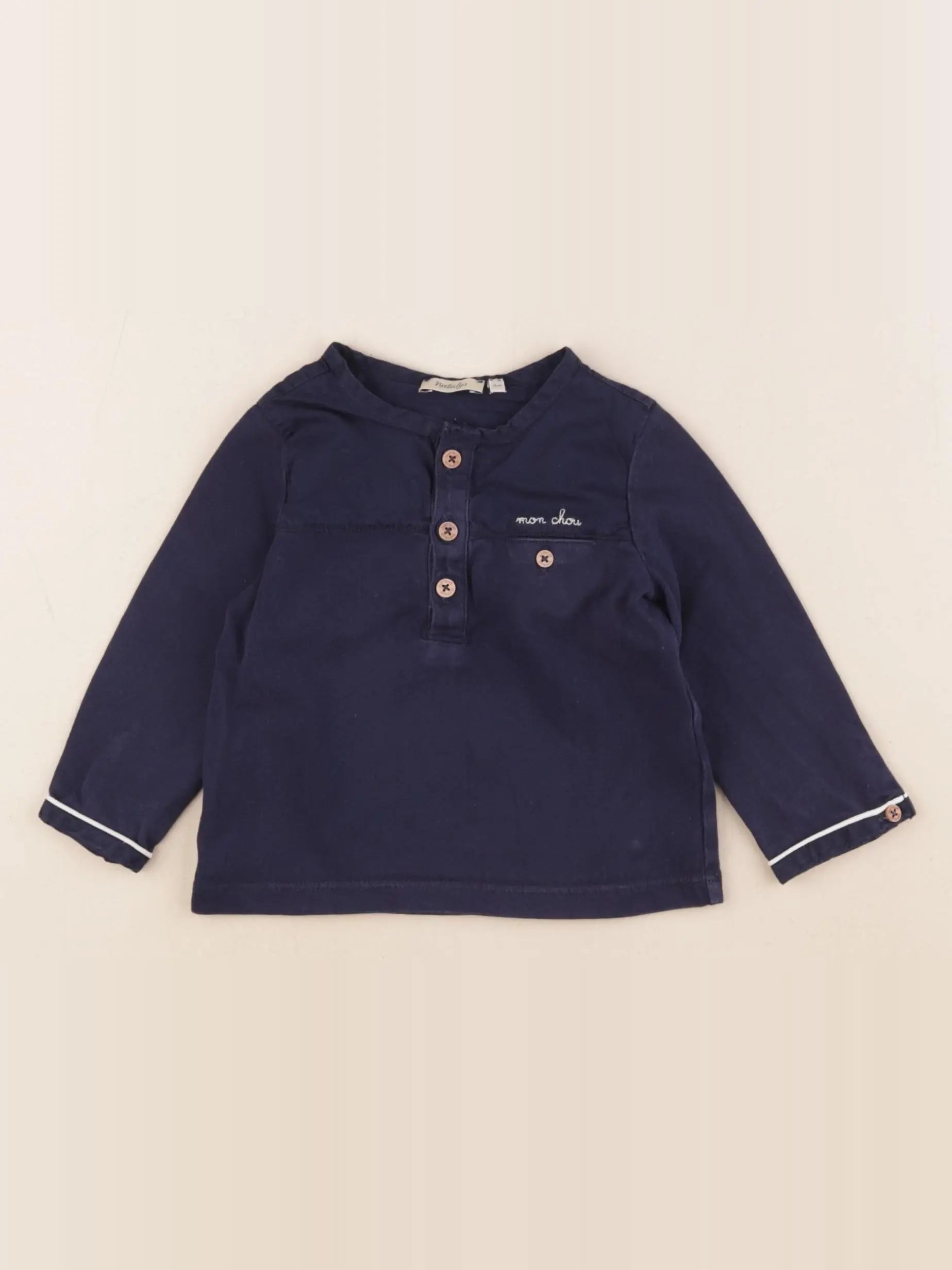 Natalys - tee-shirt bleu - 9 mois
