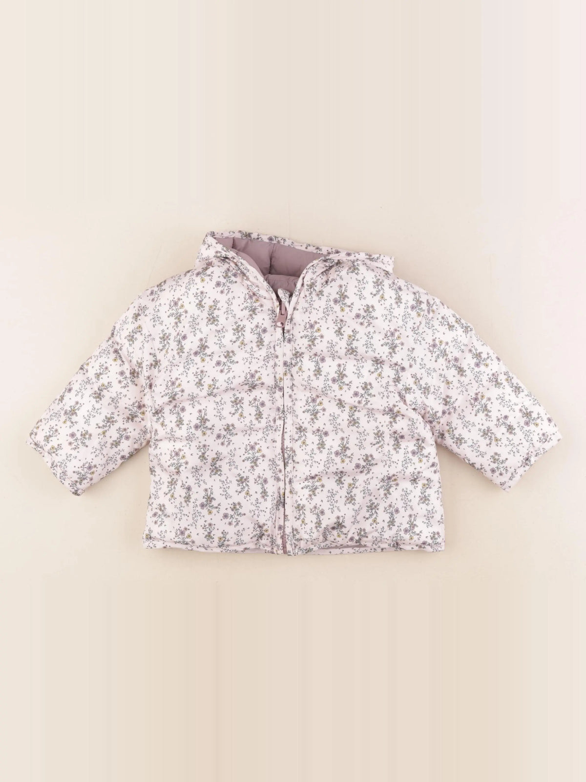 Vertbaudet - doudoune réversible rose, violet - 18 mois
