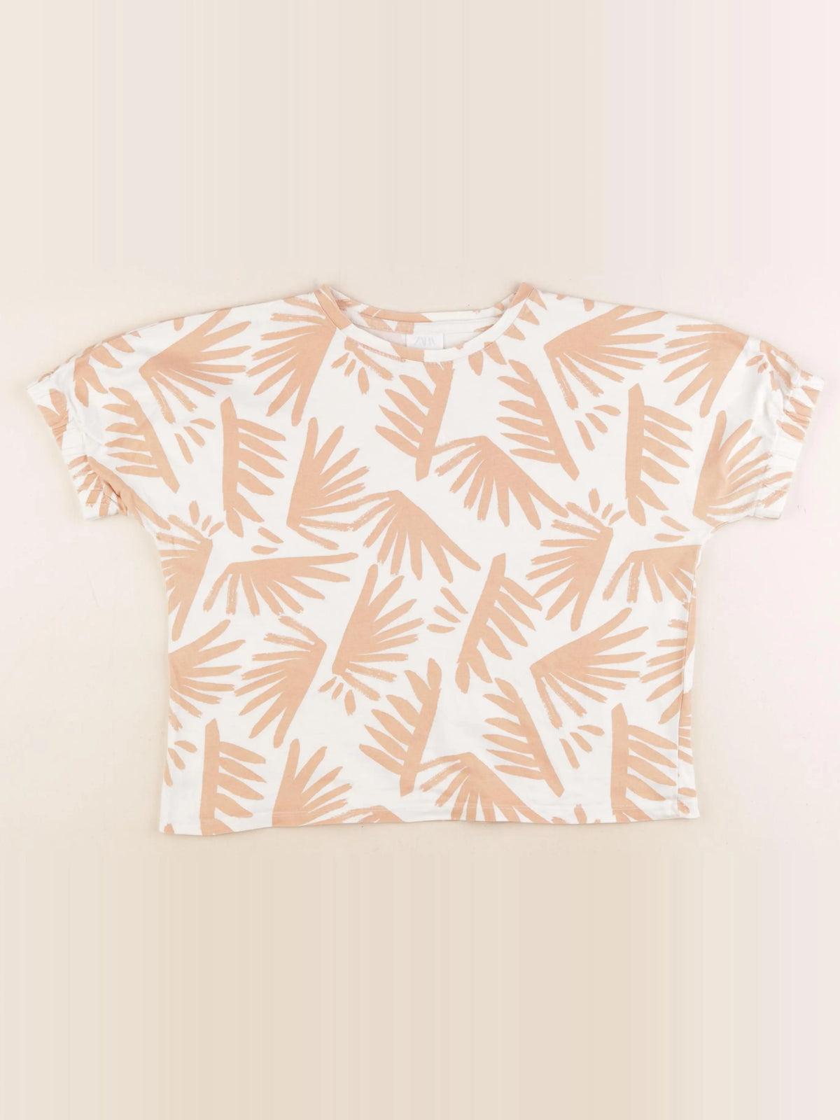 Zara - tee-shirt beige - 9 ans