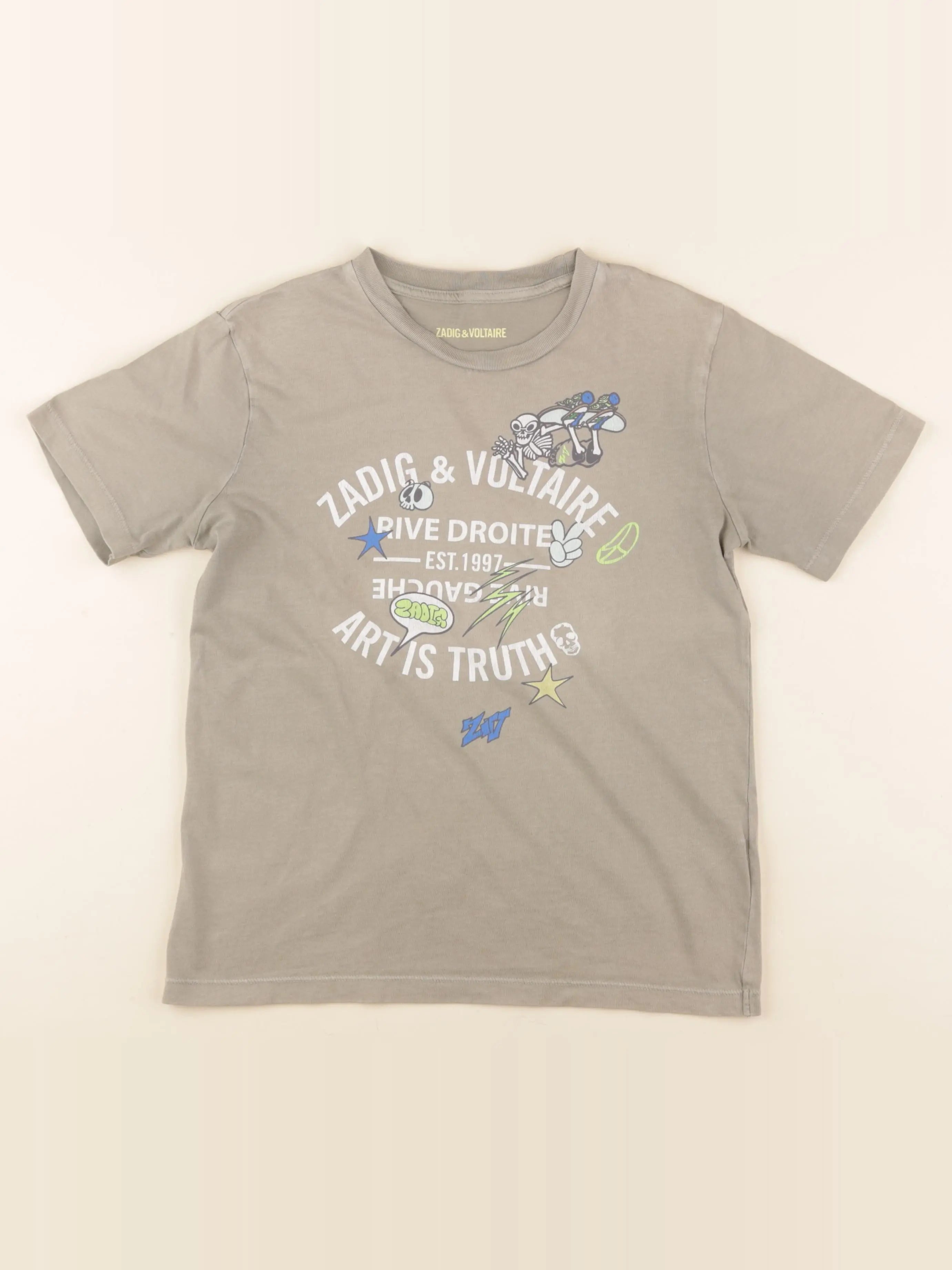 Zadig & Voltaire - tee-shirt vert - 12 ans