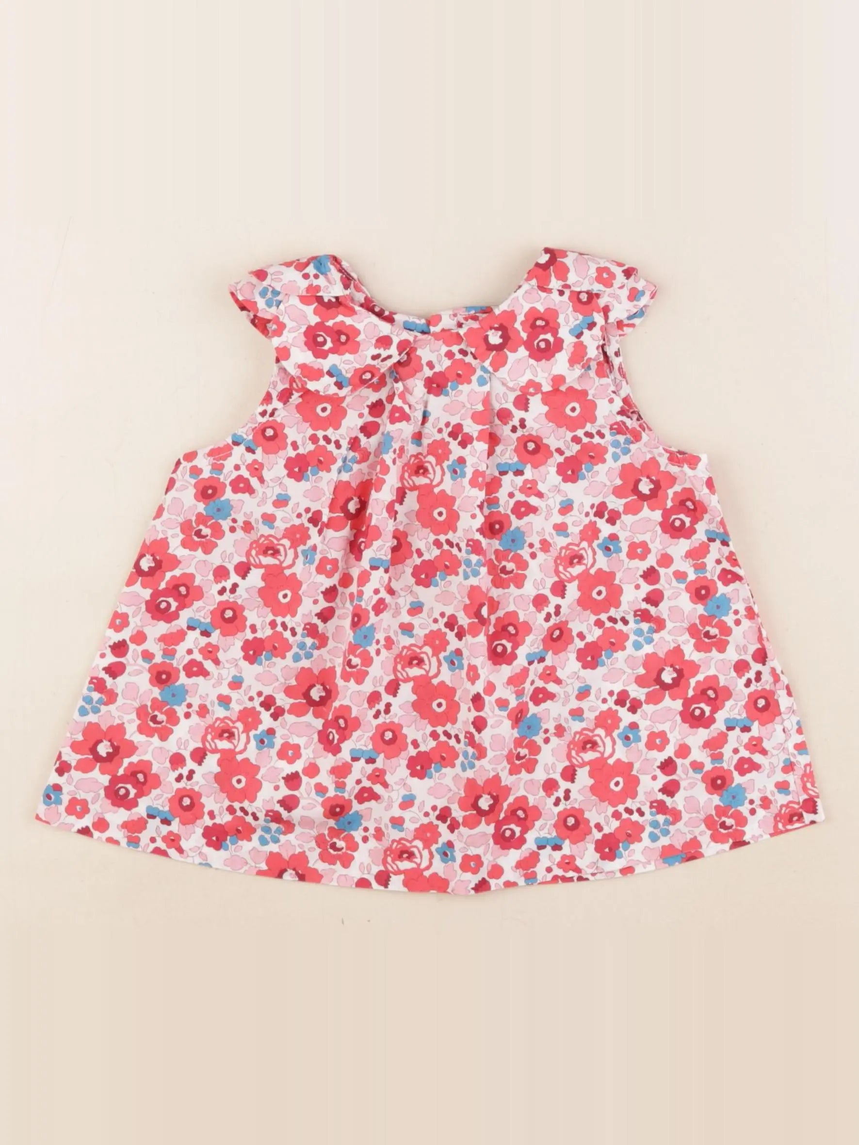Jacadi - blouse liberty rose, rouge - 2 ans