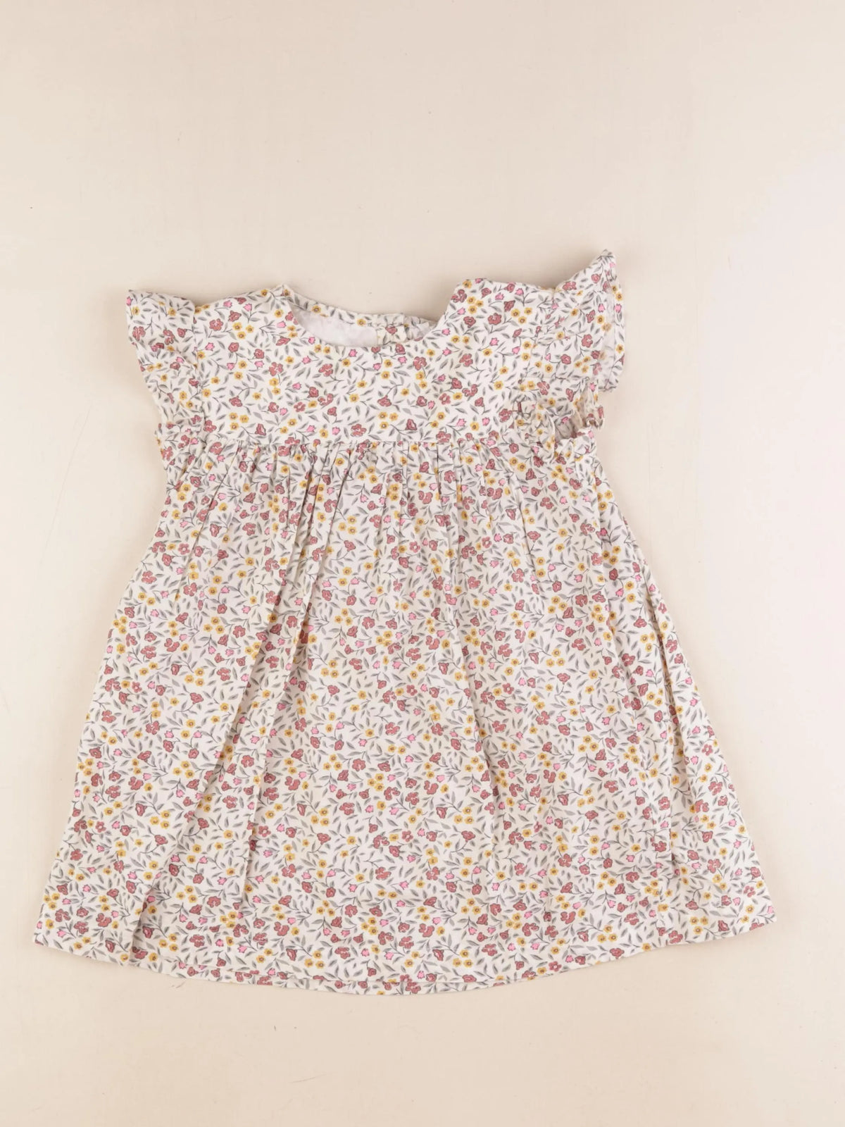 Vertbaudet - robe jaune, multicolore - 3 ans