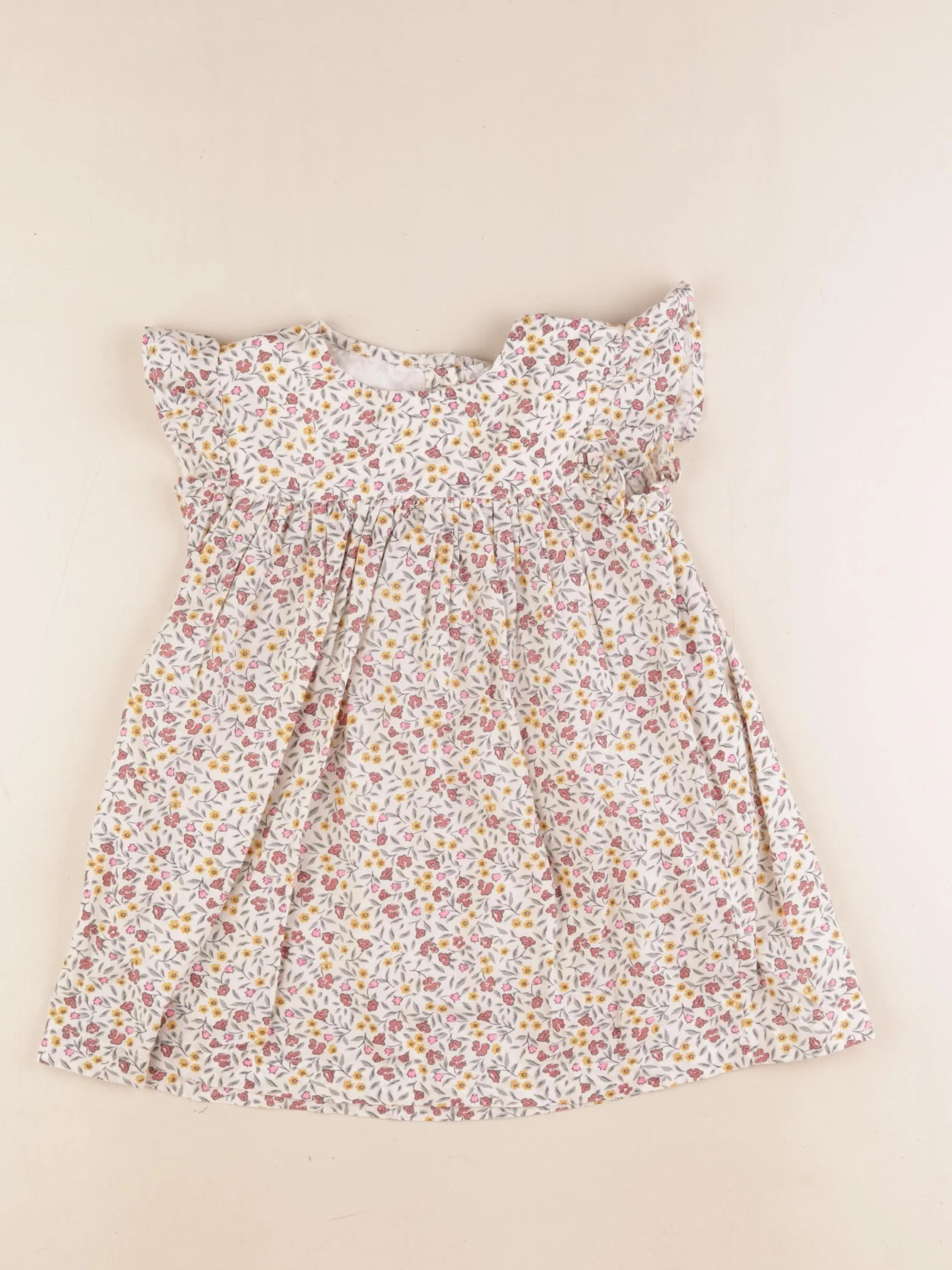 Vertbaudet - robe jaune, multicolore - 3 ans