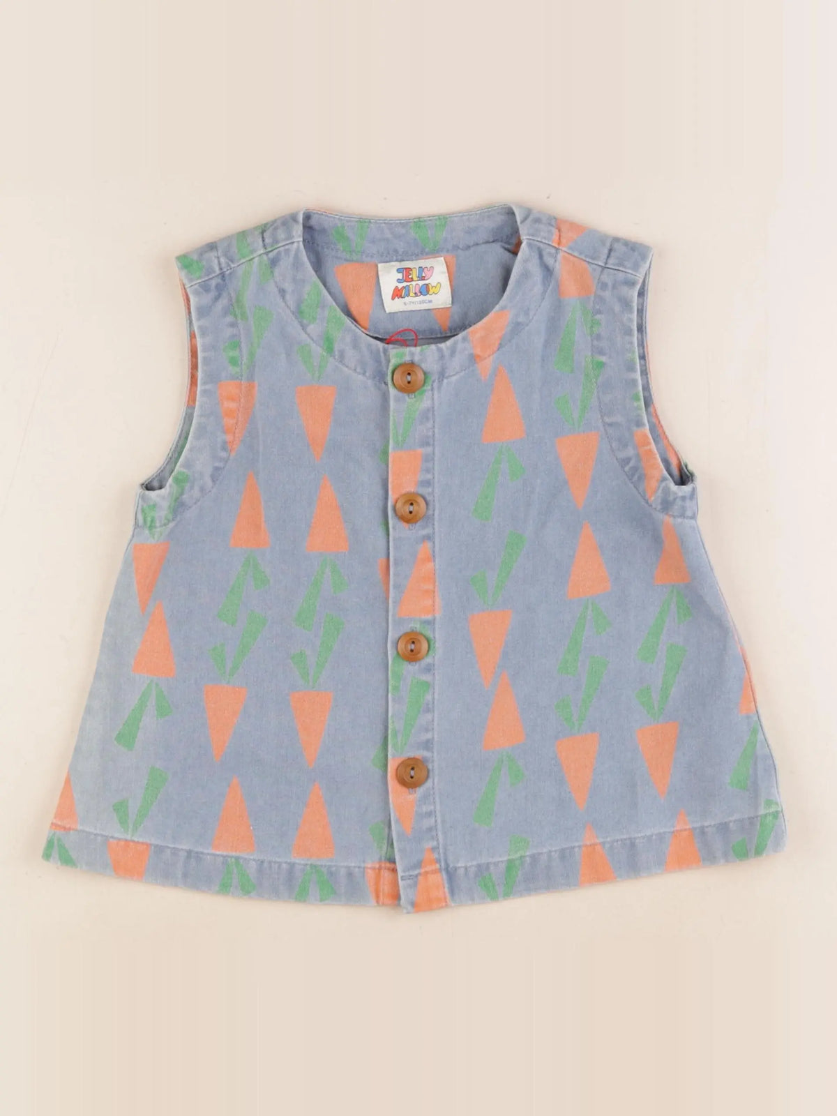 Jellymallow - blouse bleu - 6/7 ans