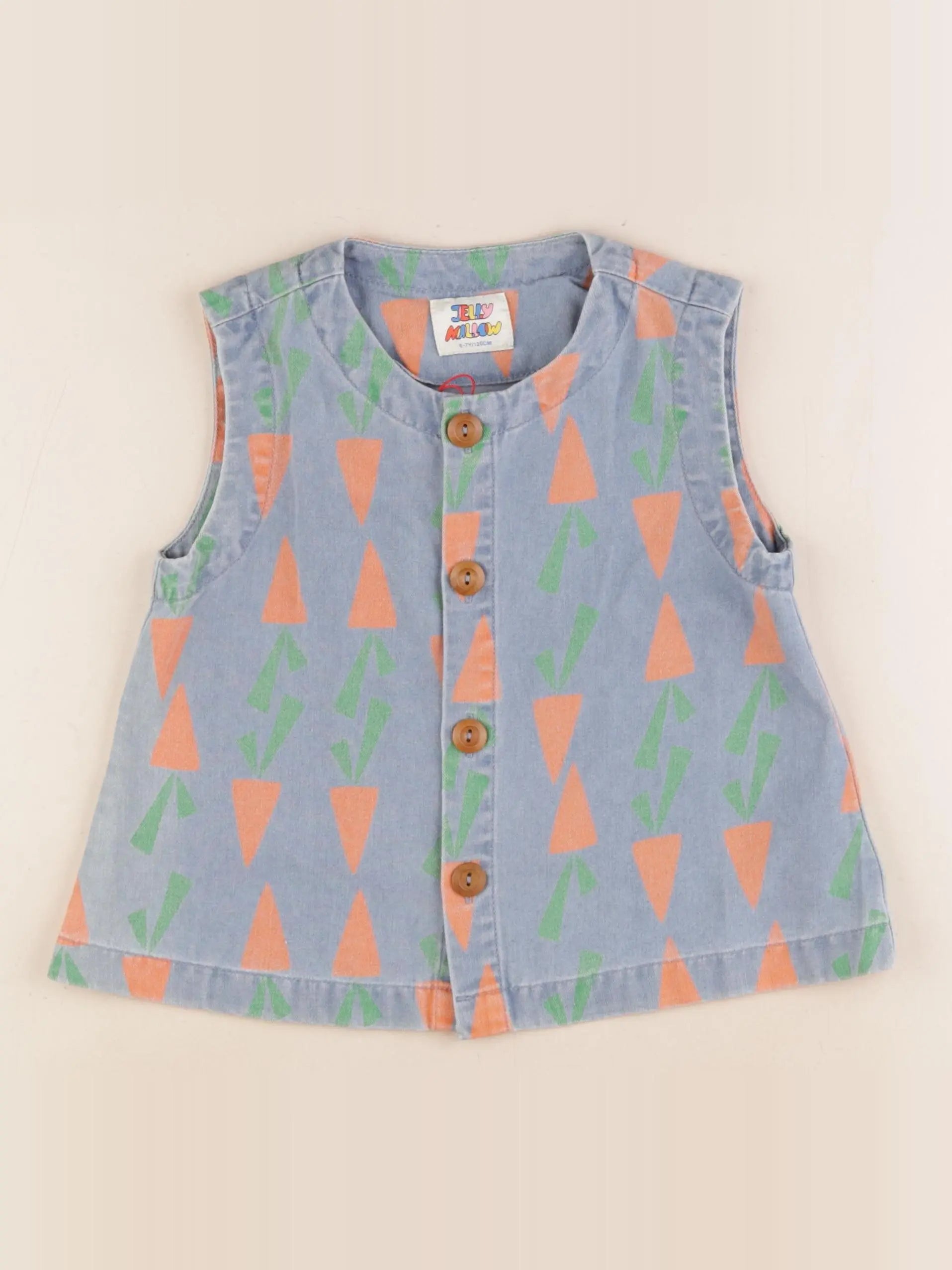 Jellymallow - blouse bleu - 6/7 ans