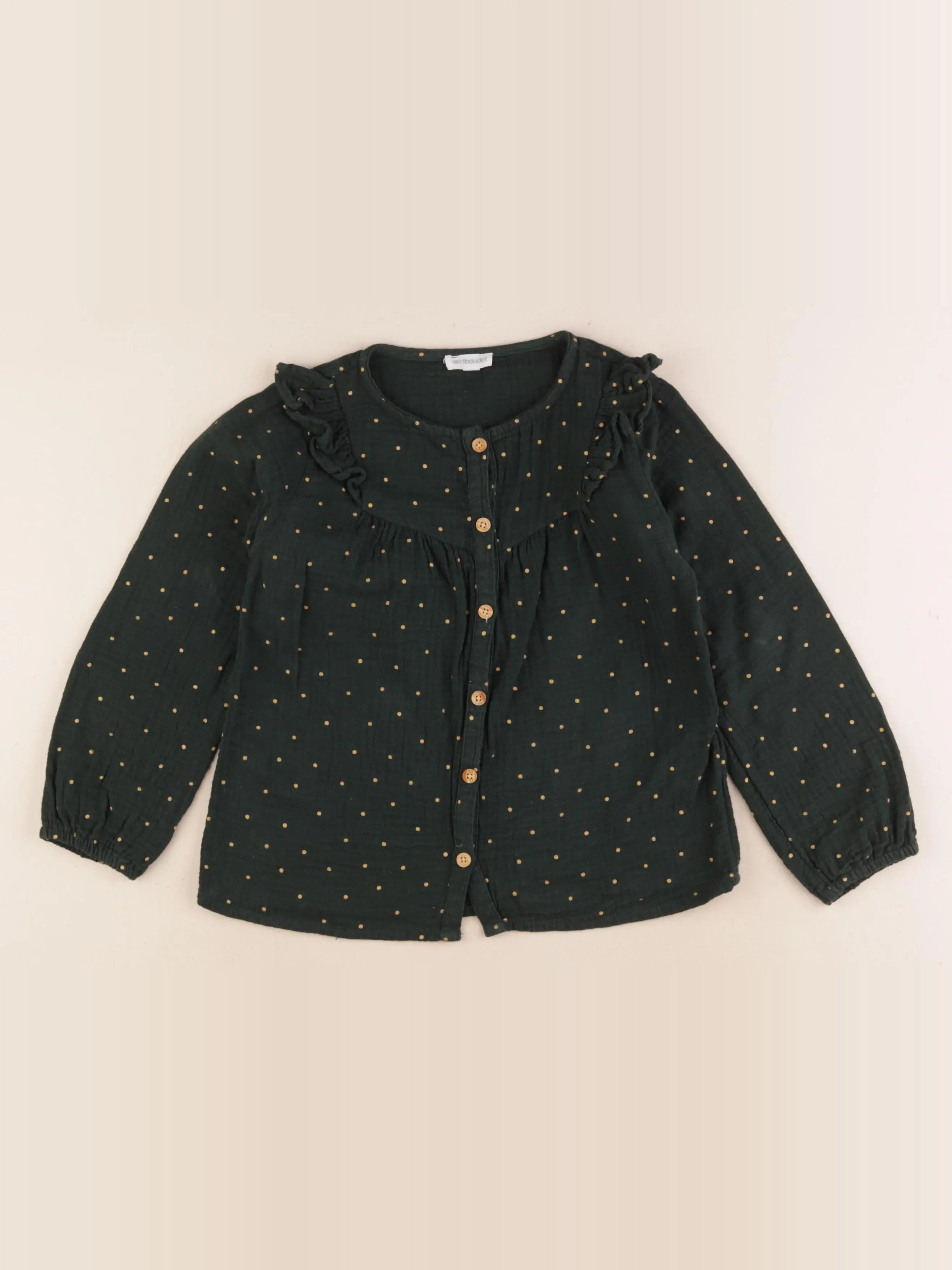 Vertbaudet - chemise vert - 6 ans