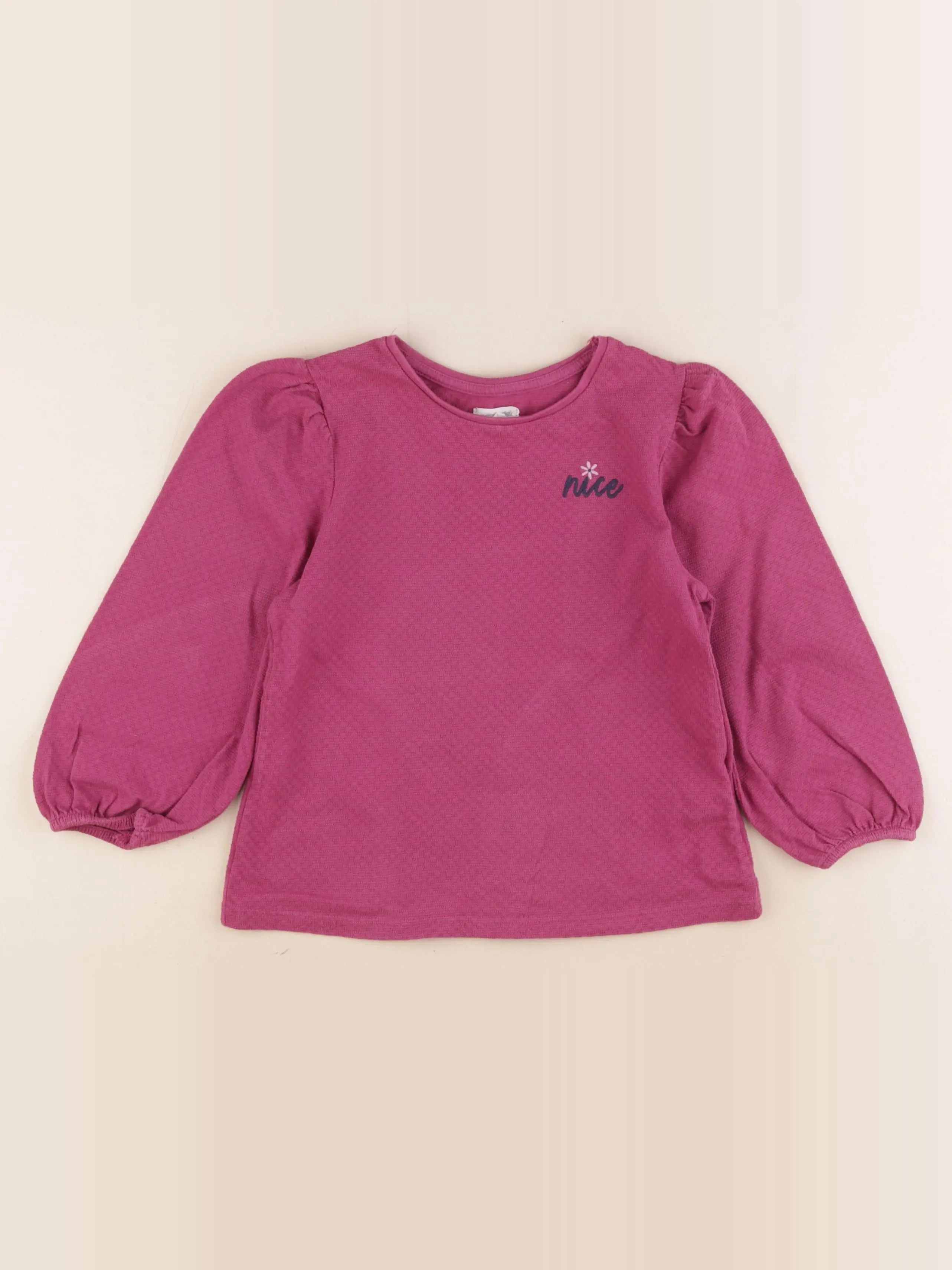 Vertbaudet - tee-shirt rose - 6 ans