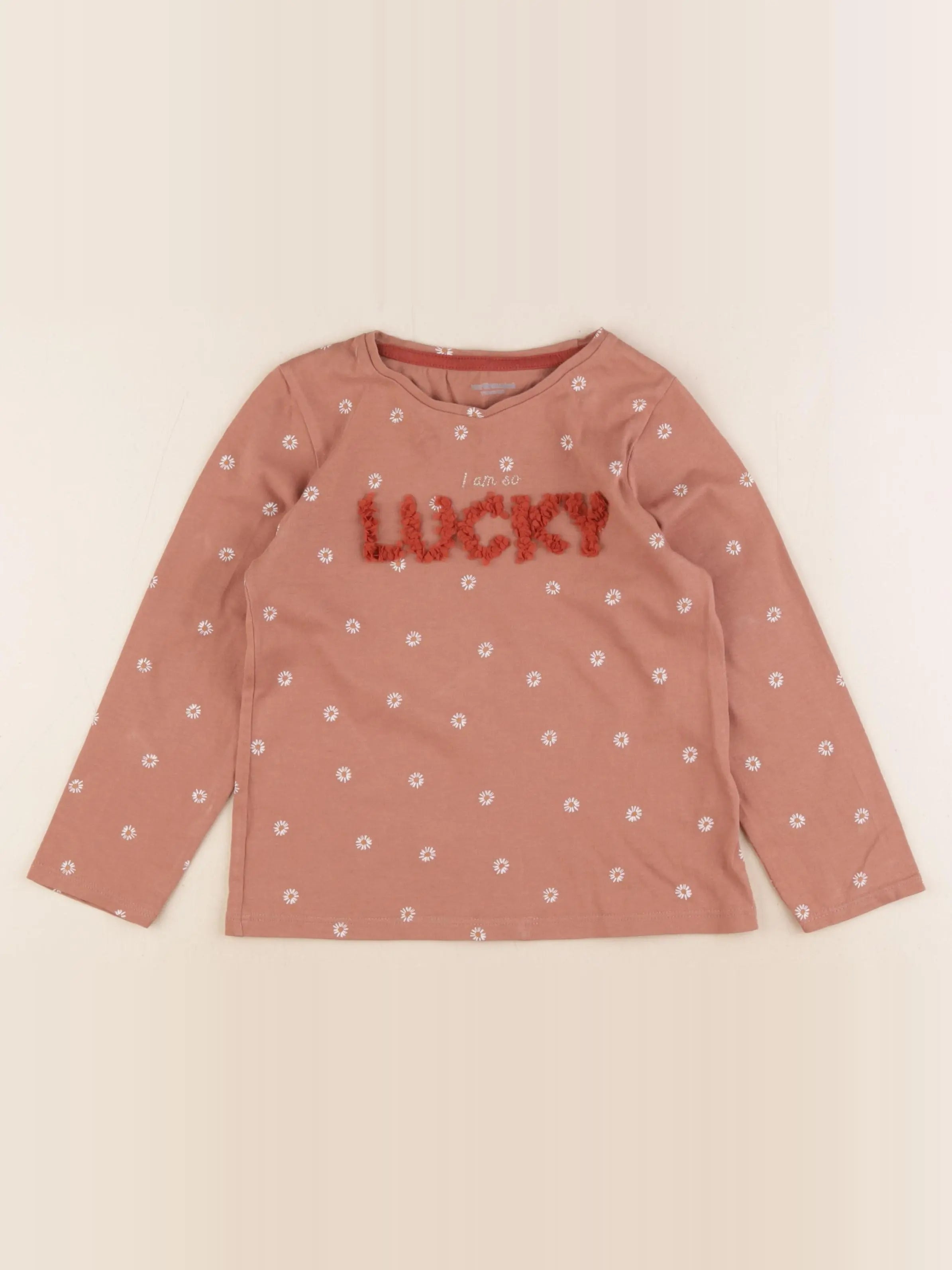 Vertbaudet - tee-shirt rose - 5 ans