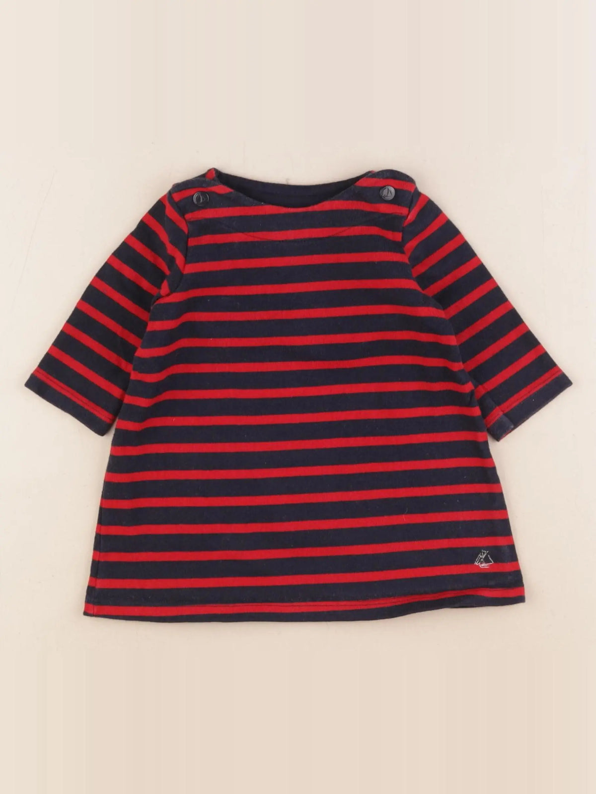 Petit Bateau - robe rouge - 6 mois