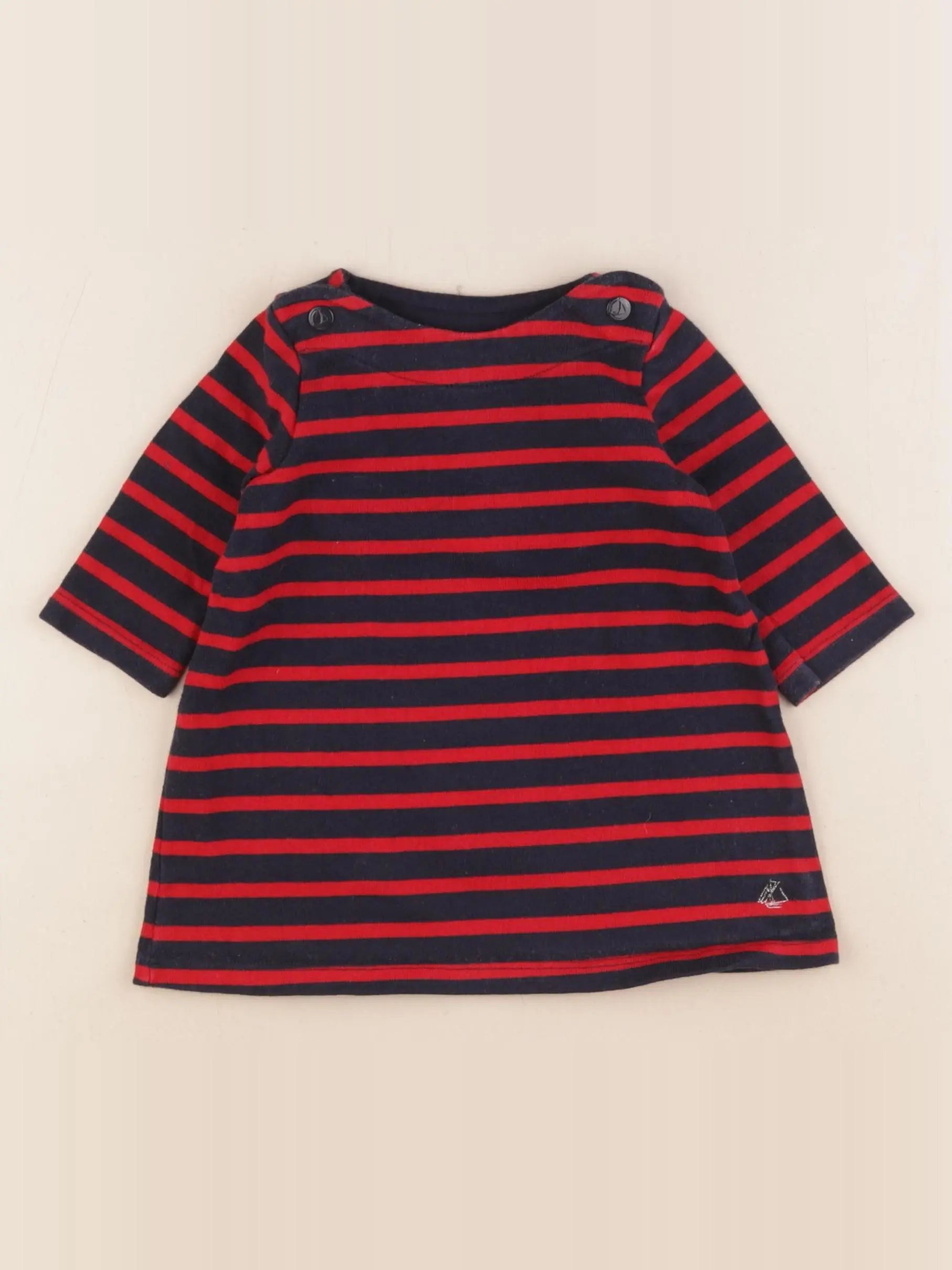 Petit Bateau - robe rouge - 6 mois