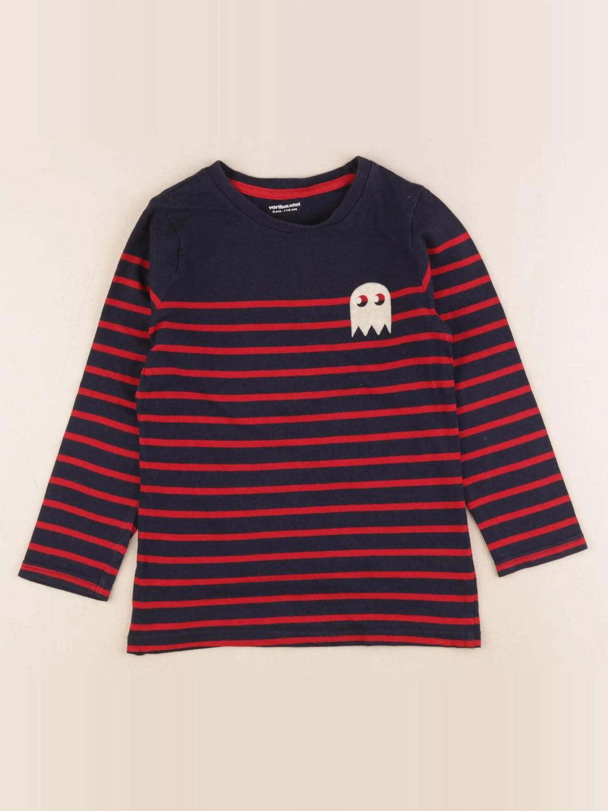 Vertbaudet - tee-shirt bleu, rouge - 6 ans