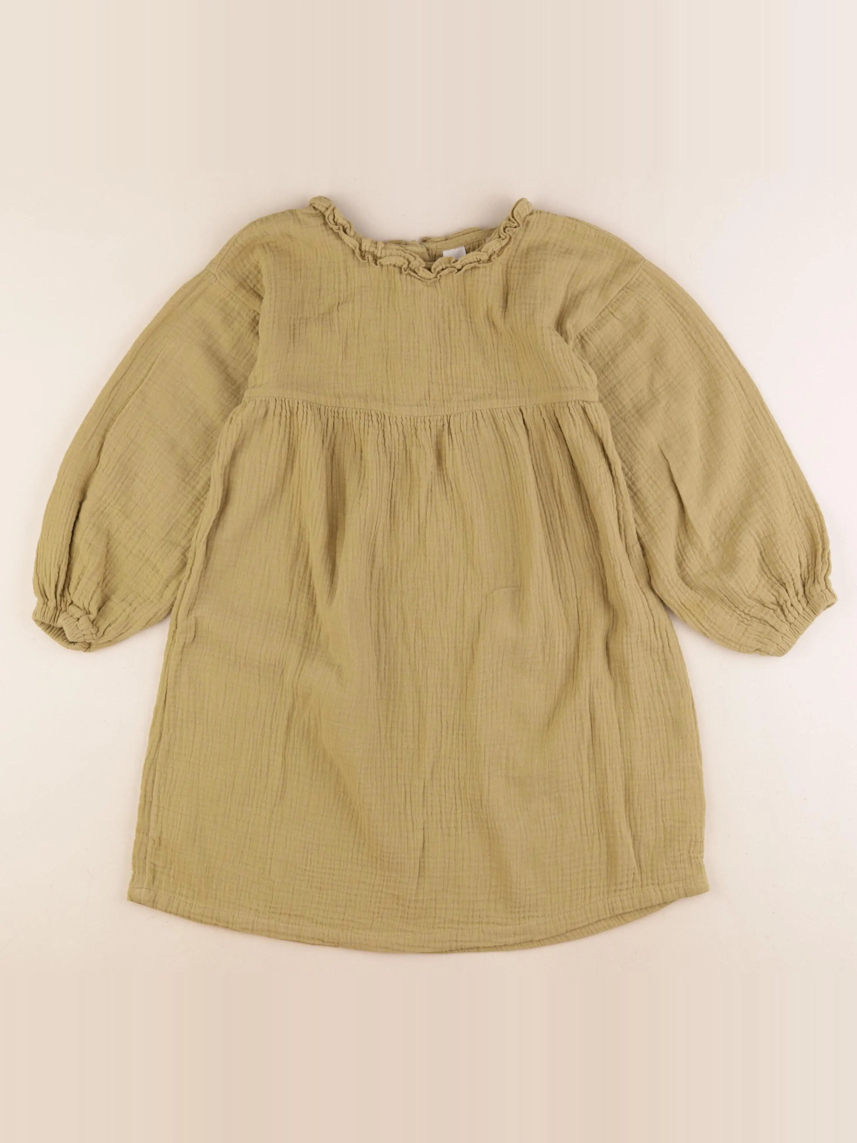 H&M - robe vert - 6/7 ans