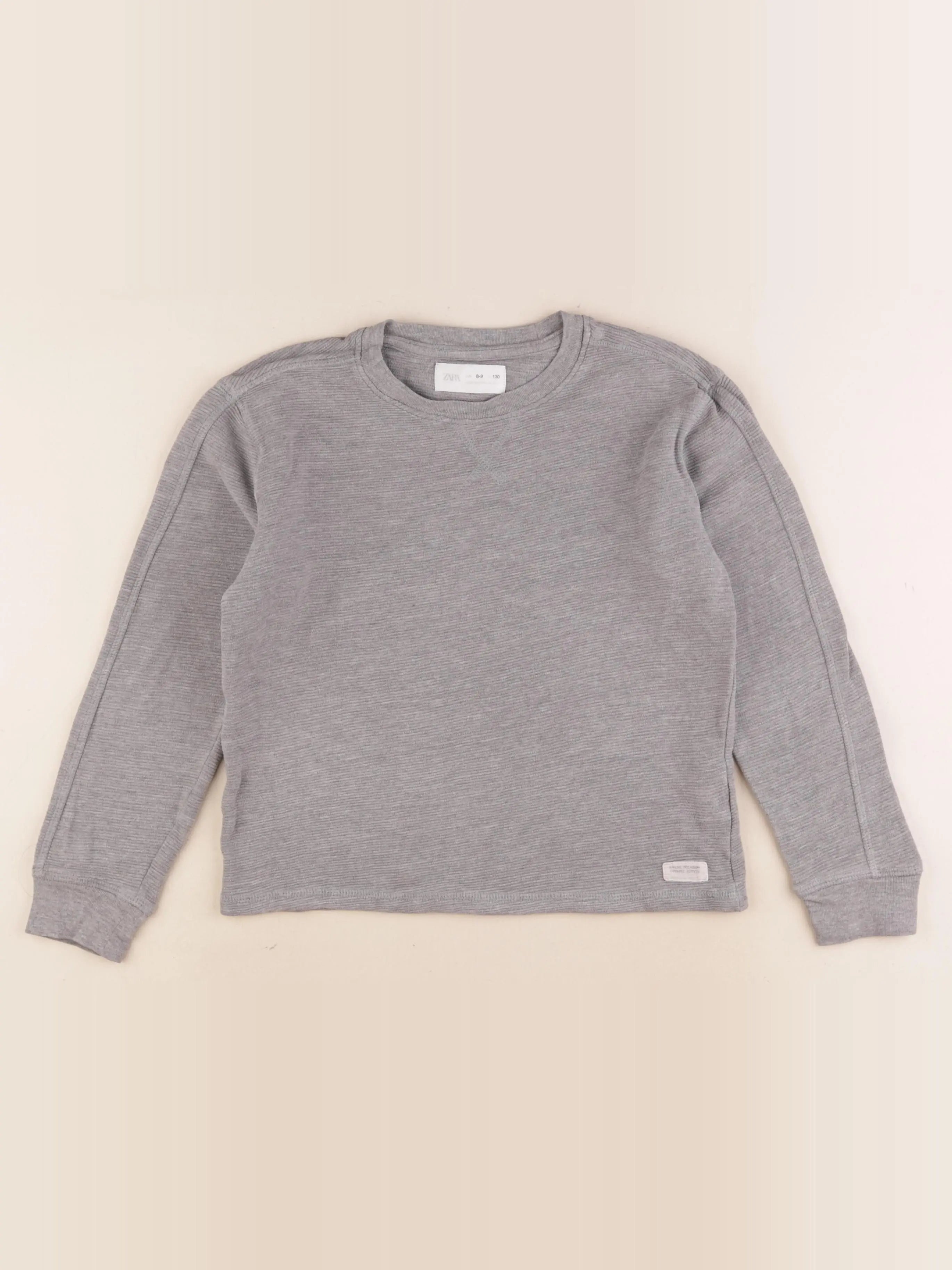 Zara - tee-shirt gris - 8/9 ans