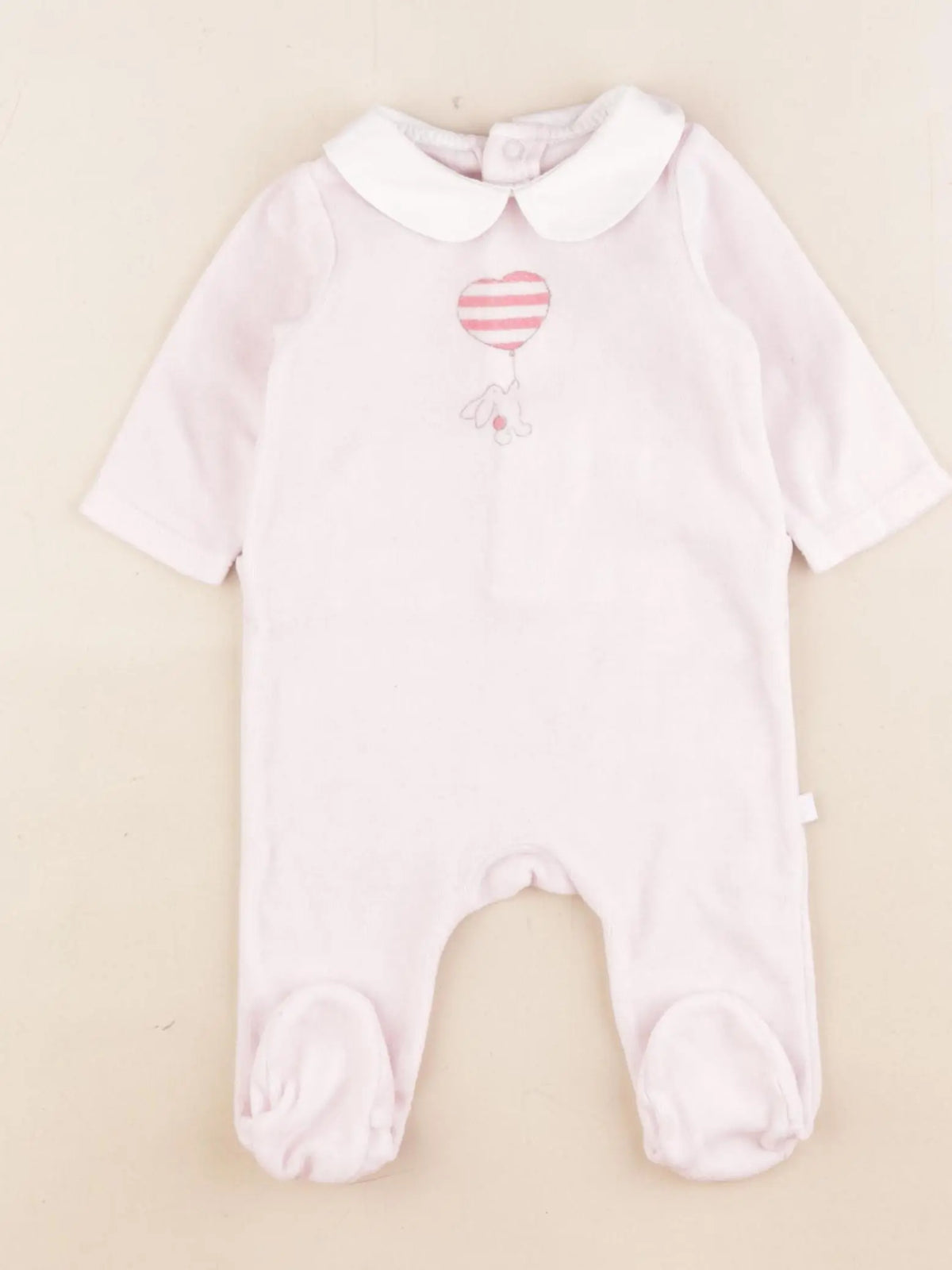 Jacadi - pyjama velours rose - 3 mois