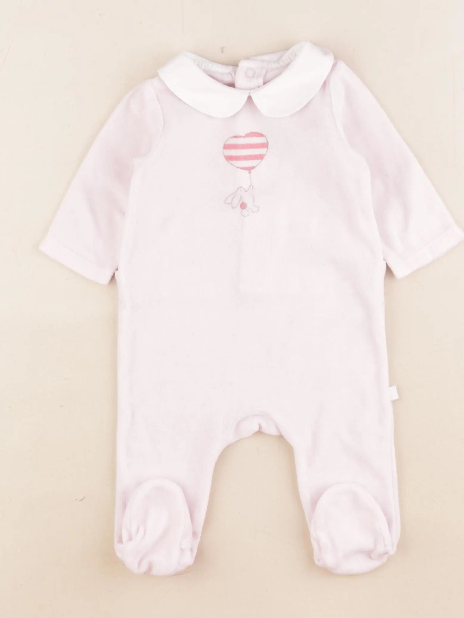 Jacadi - pyjama velours rose - 3 mois