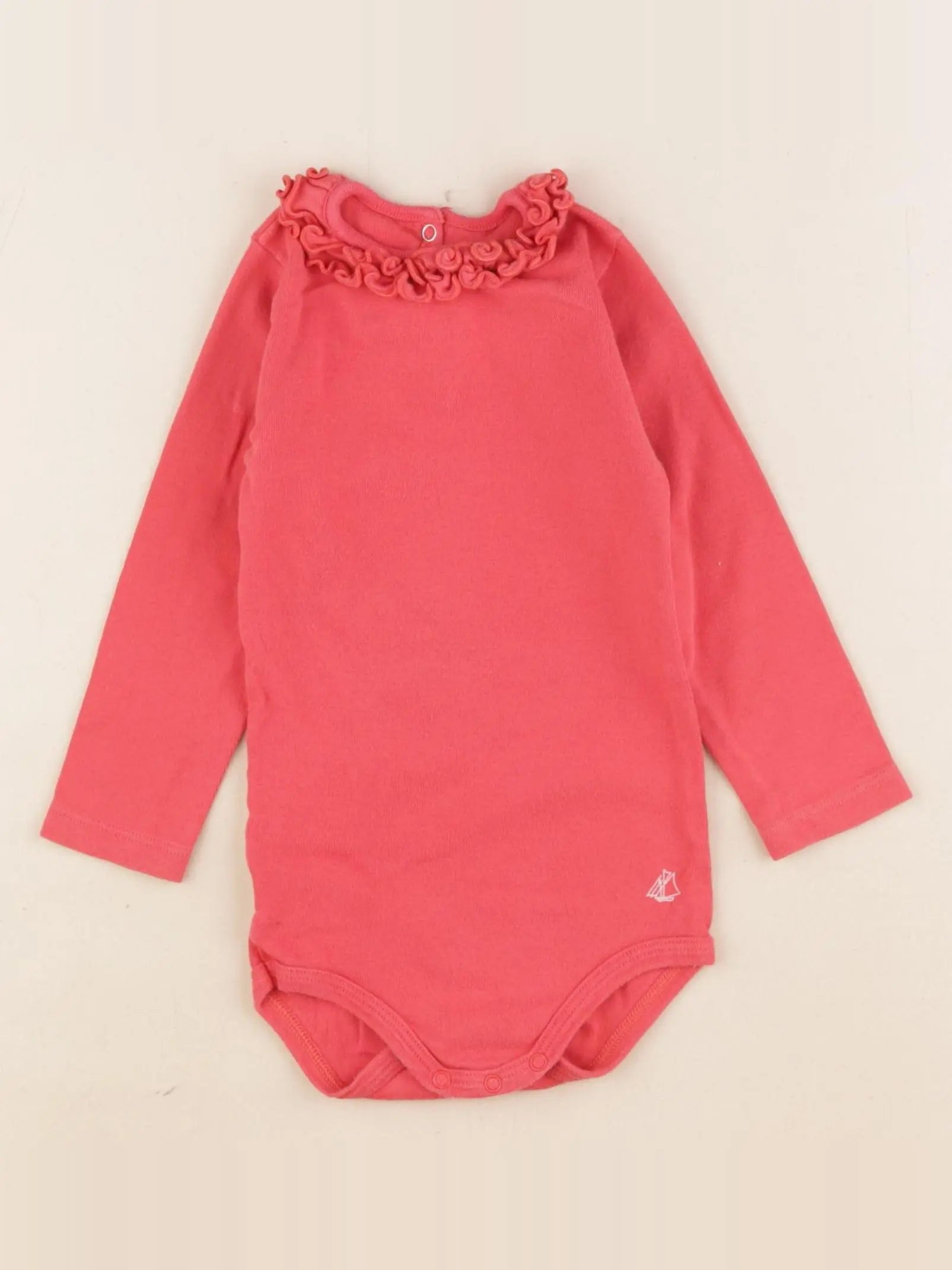 Petit Bateau - body à col rose - 18 mois