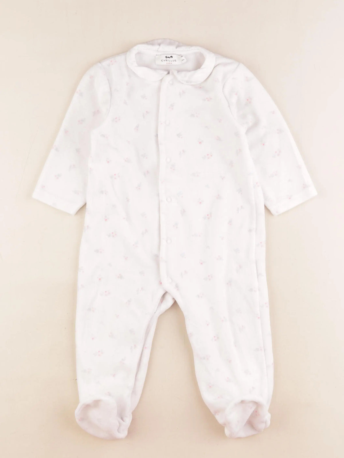 Cyrillus - pyjama velours blanc - 18 mois