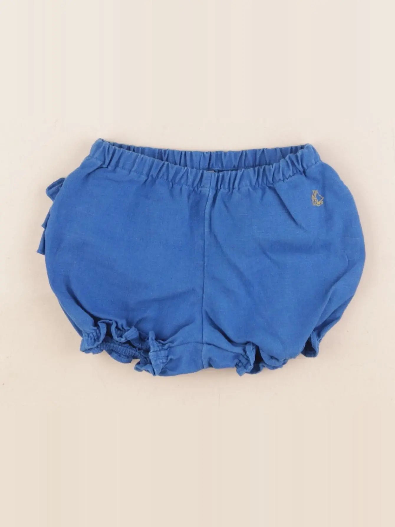 Petit Bateau - bloomer volants au dos bleu - 12 mois