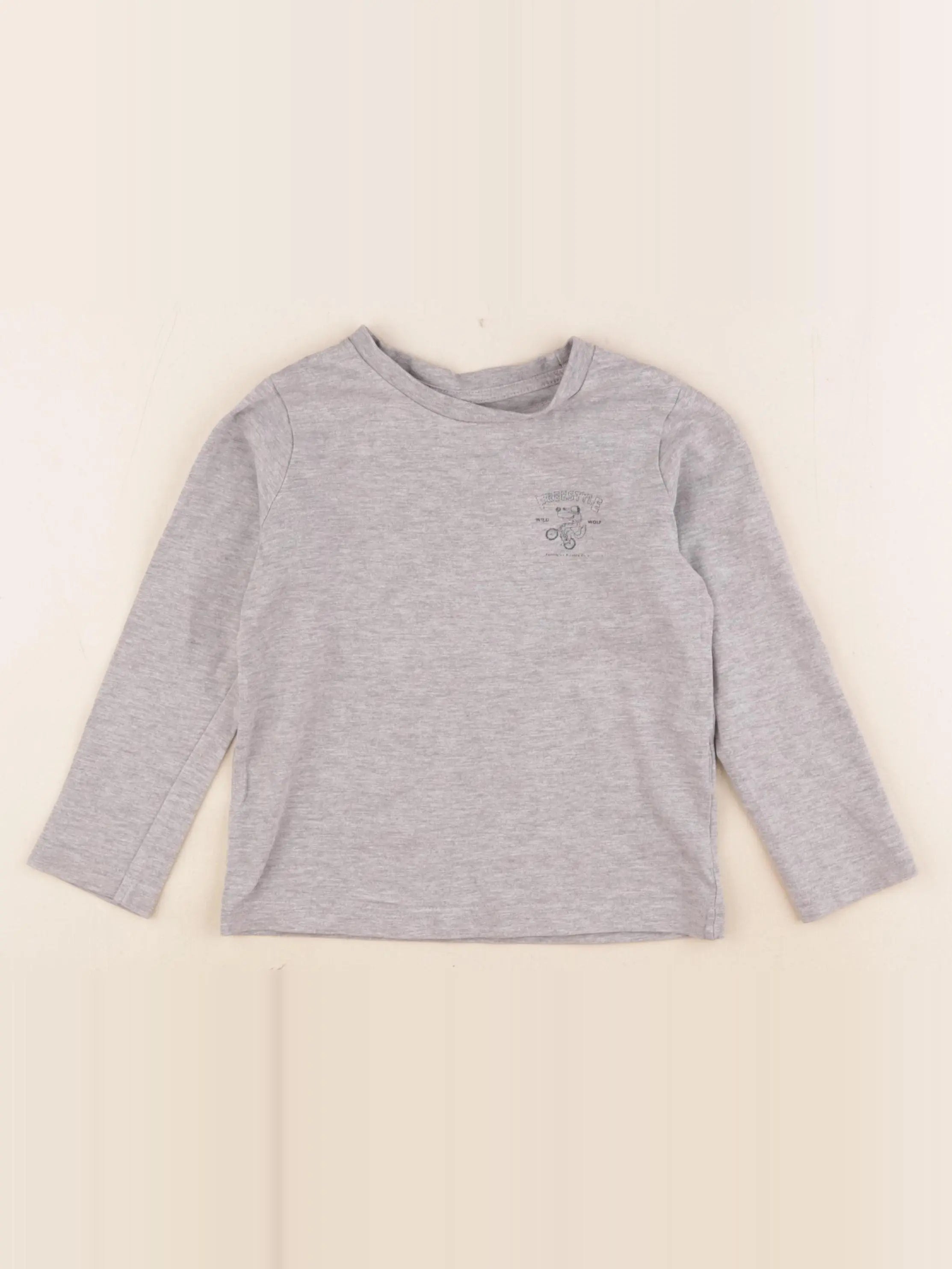 Vertbaudet - tee-shirt gris - 4 ans