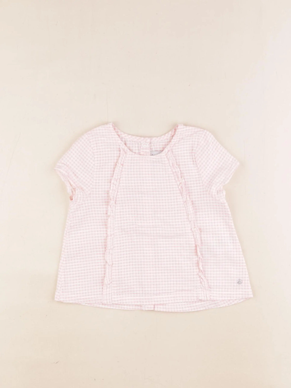 Petit Bateau - tee-shirt rose - 12 mois