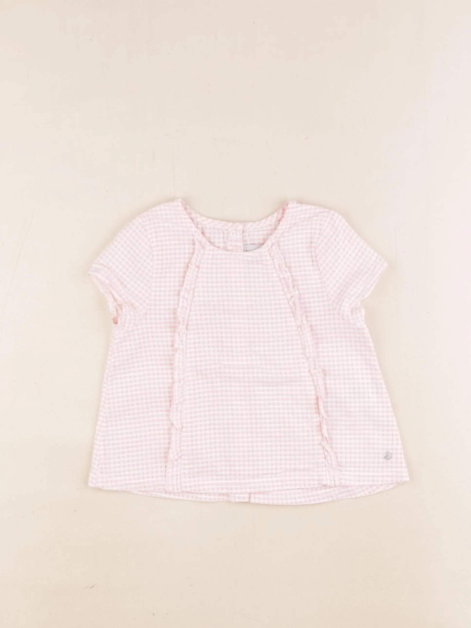 Petit Bateau - tee-shirt rose - 12 mois