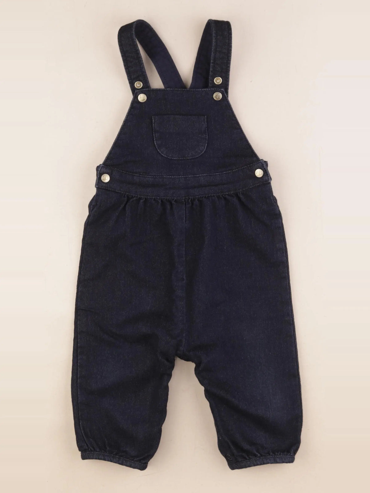 Petit Bateau - salopette doublé bleu - 12 mois