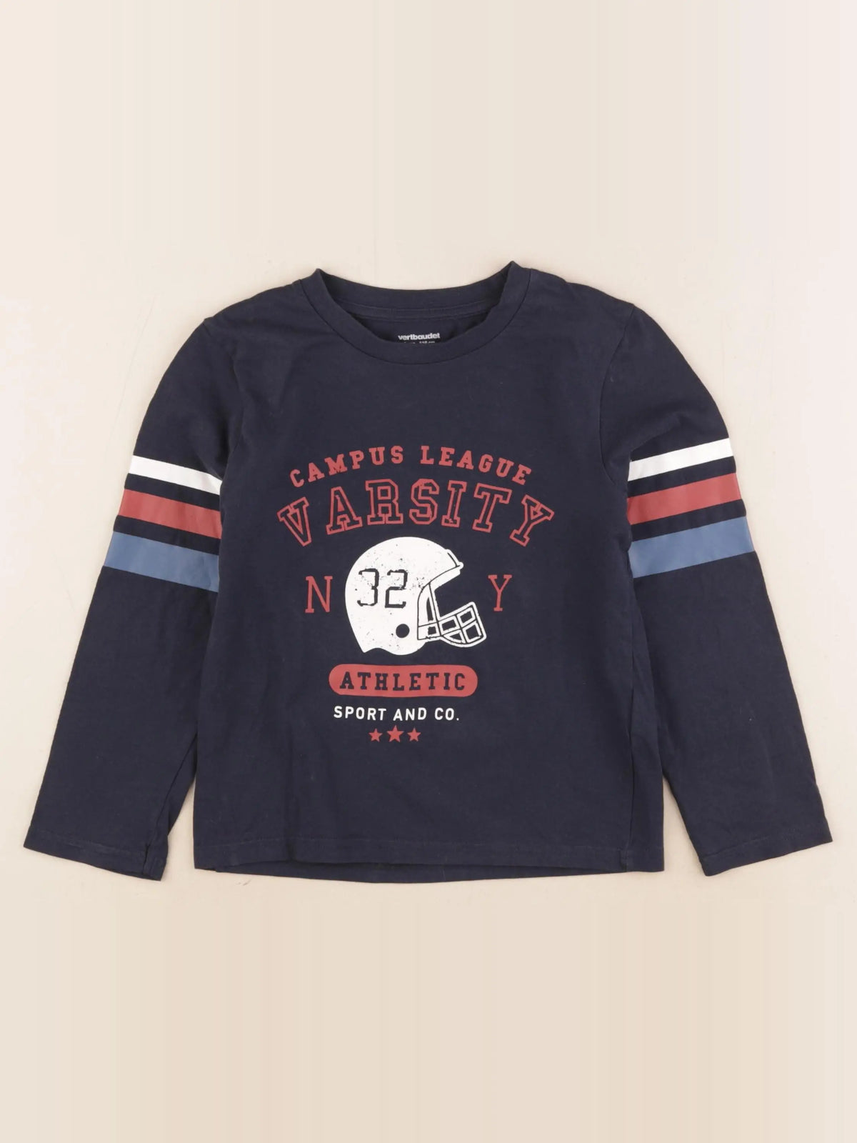 Vertbaudet - tee-shirt bleu - 6 ans