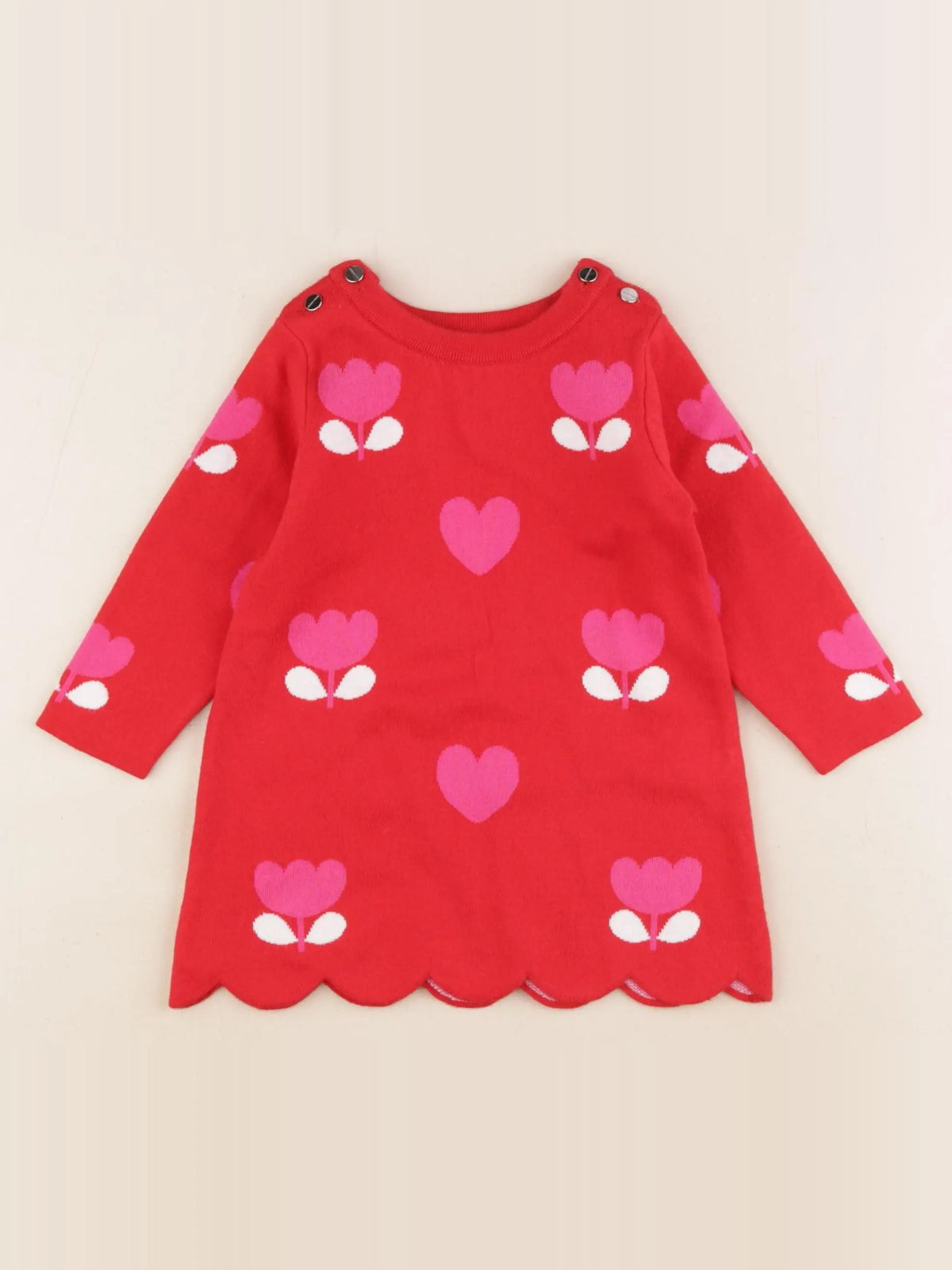 Jacadi - robe rouge - 12 mois