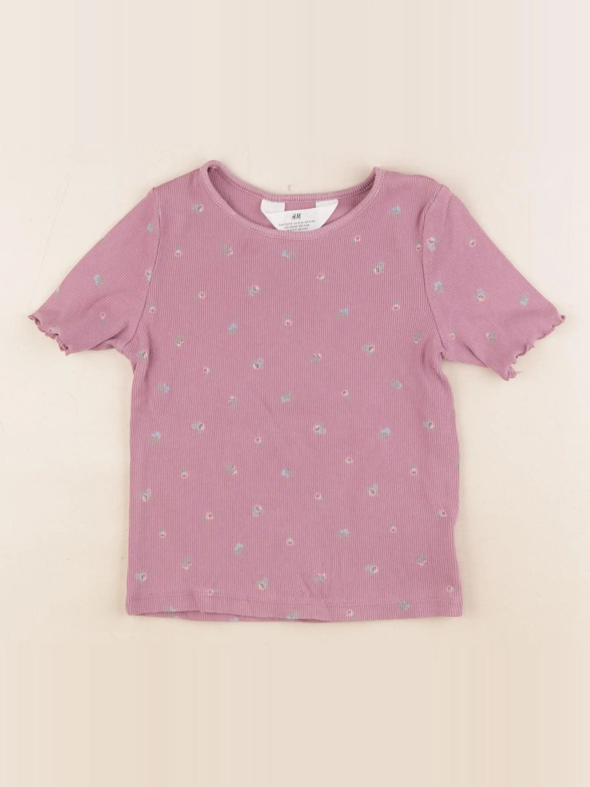 H&M - tee-shirt rose - 4/6 ans