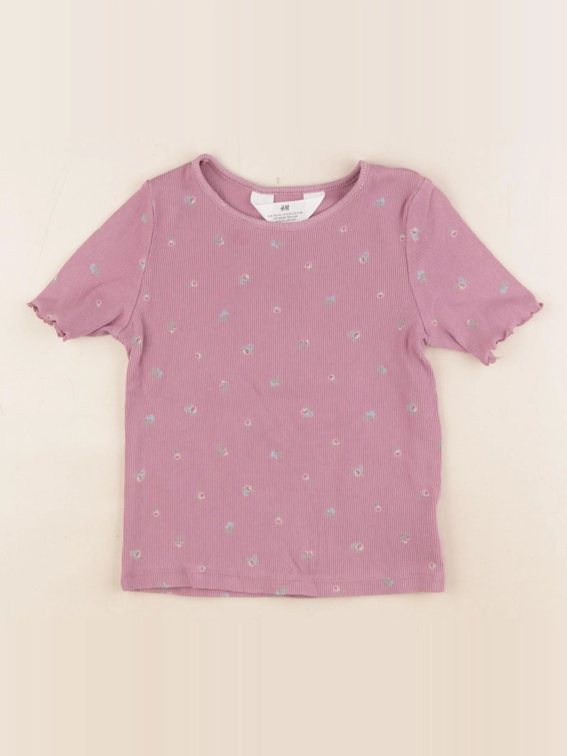 H&M - tee-shirt rose - 4/6 ans