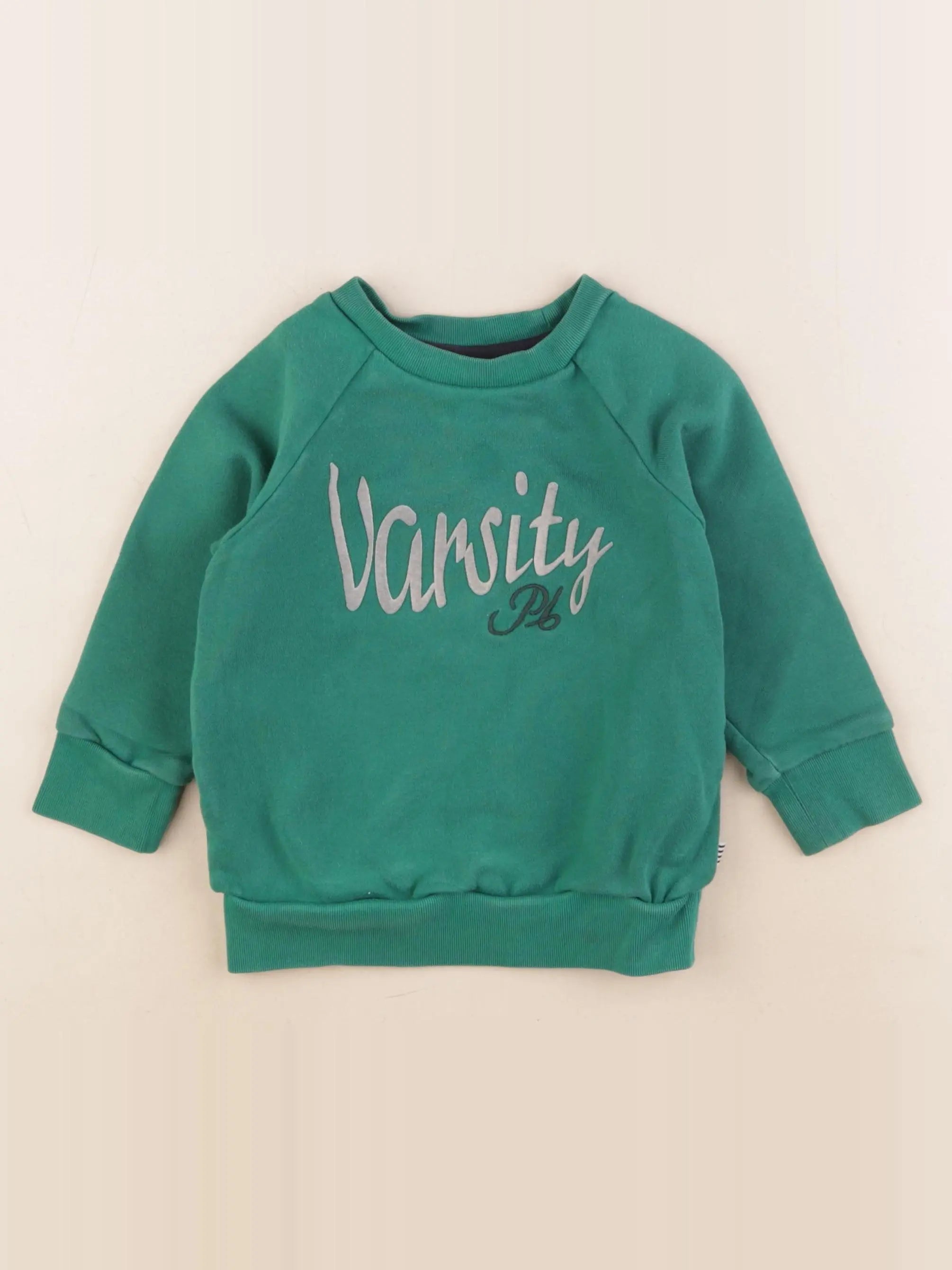 Petit Bateau - sweat vert - 3 ans