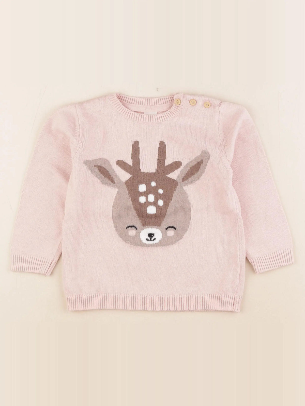 H&M - pull rose - 18/24 mois