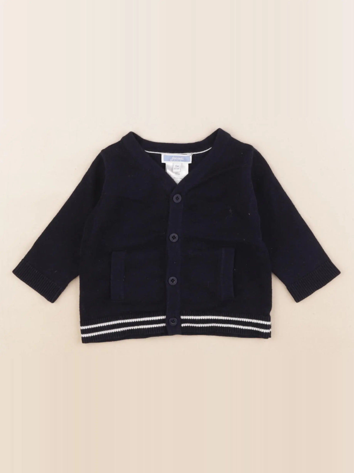 Jacadi - gilet bleu - 6 mois