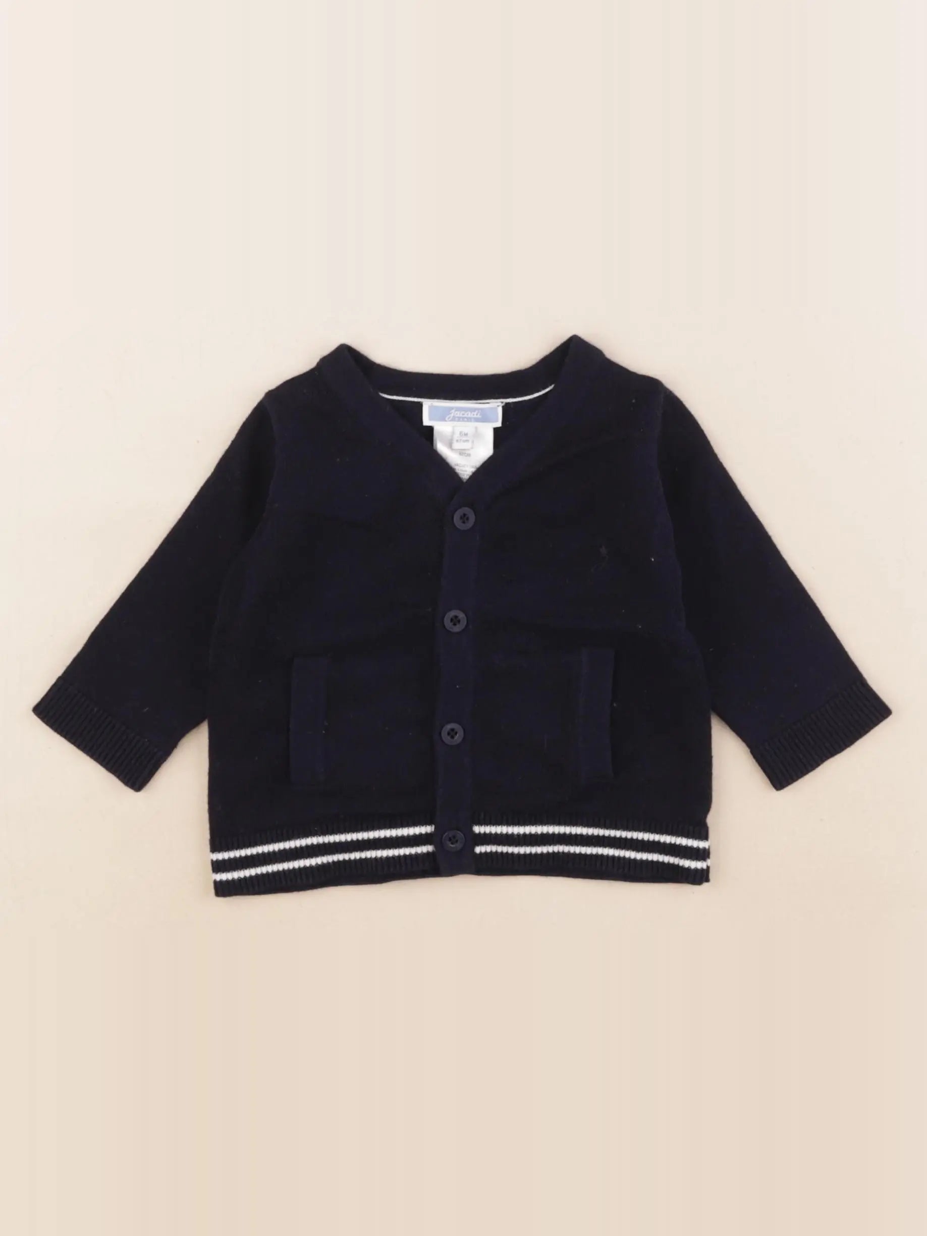 Jacadi - gilet bleu - 6 mois