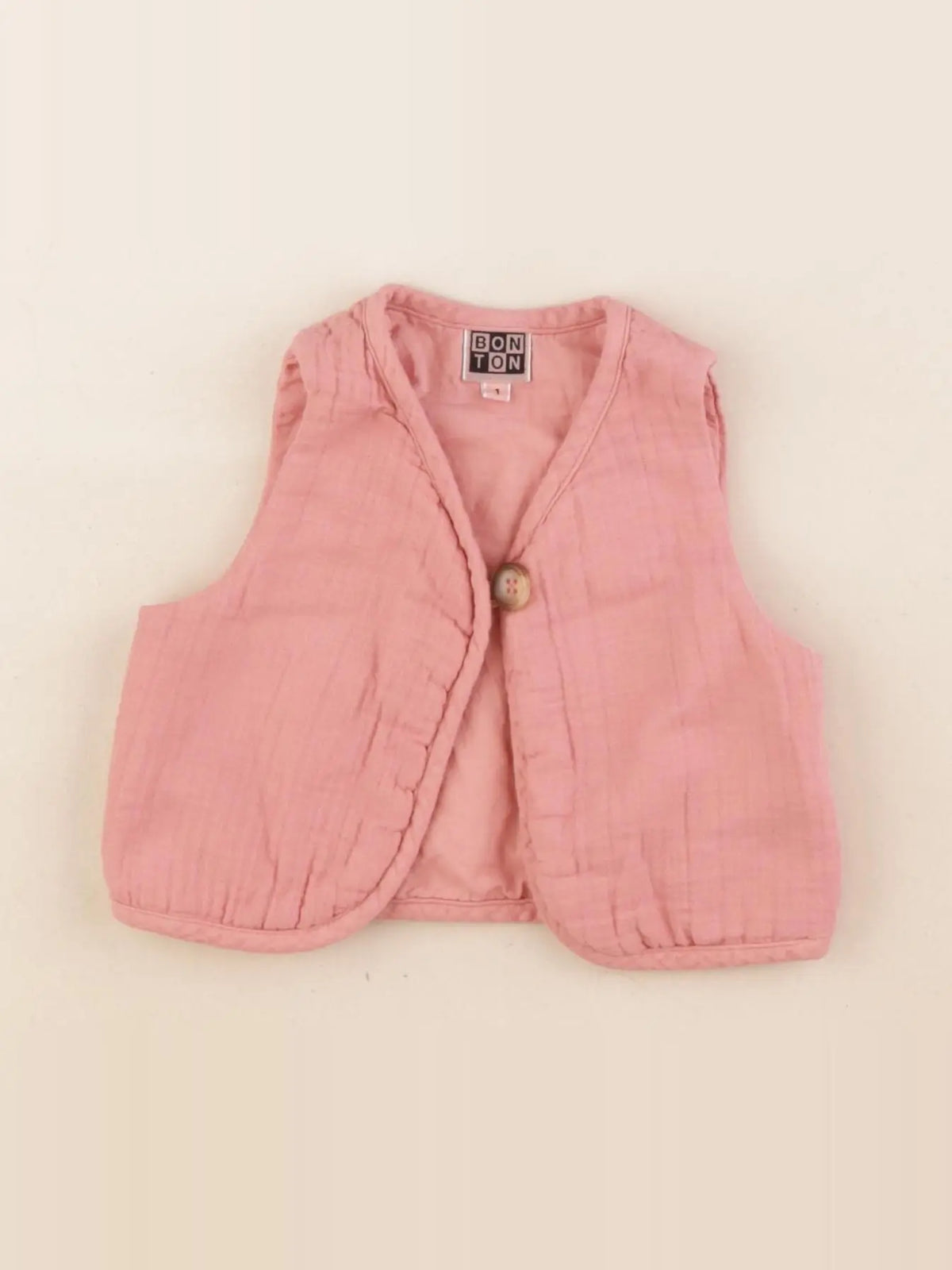 Bonton - gilet rose - 1 mois