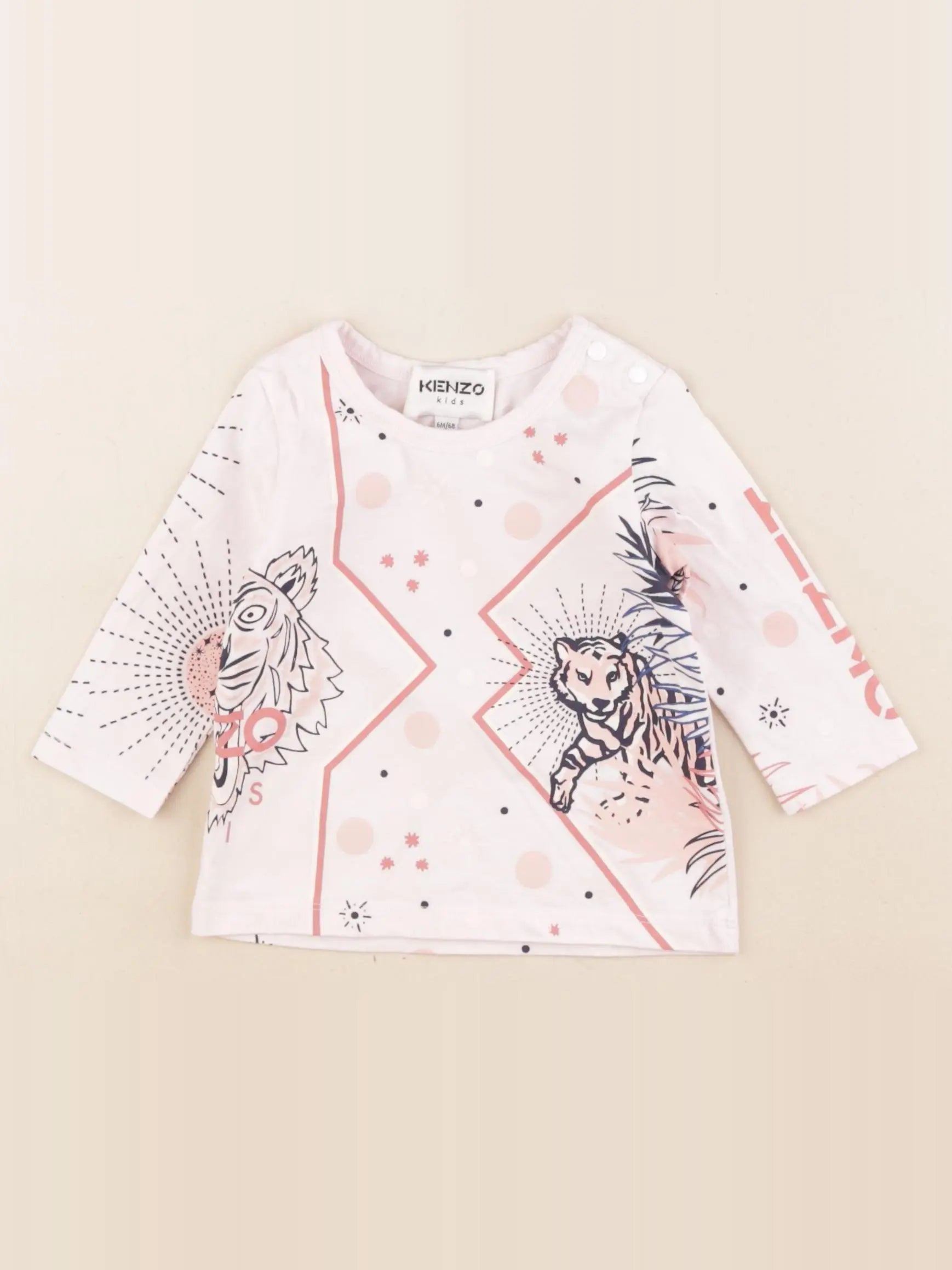 Kenzo - tee-shirt rose - 6 mois